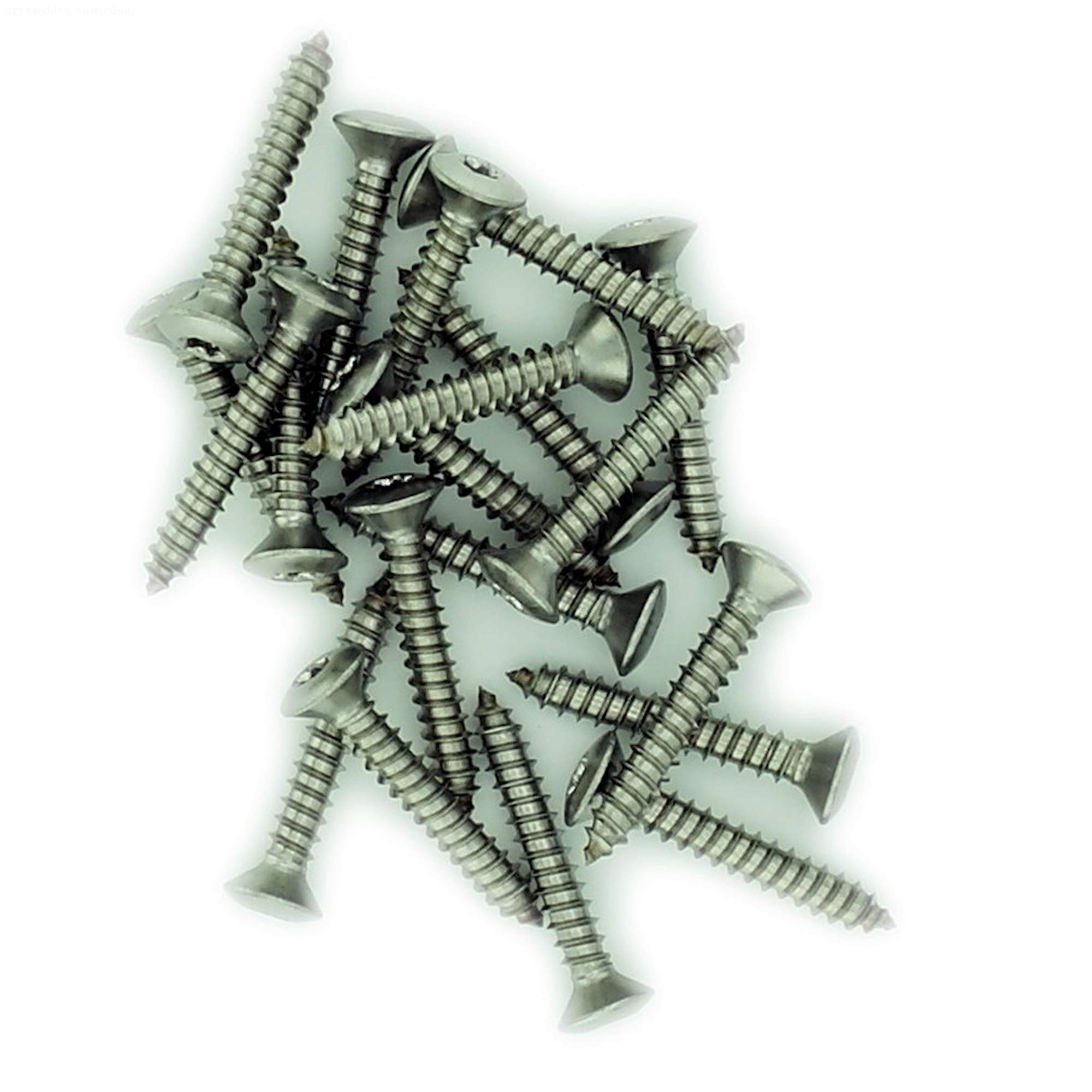 Singularity Supplies No.2 X 0.25 (2.2Mm X 6.5Mm) Tx Raised Countersunk Self-Tapping Screw - Stainless Steel (A2) (Pack Of 20)