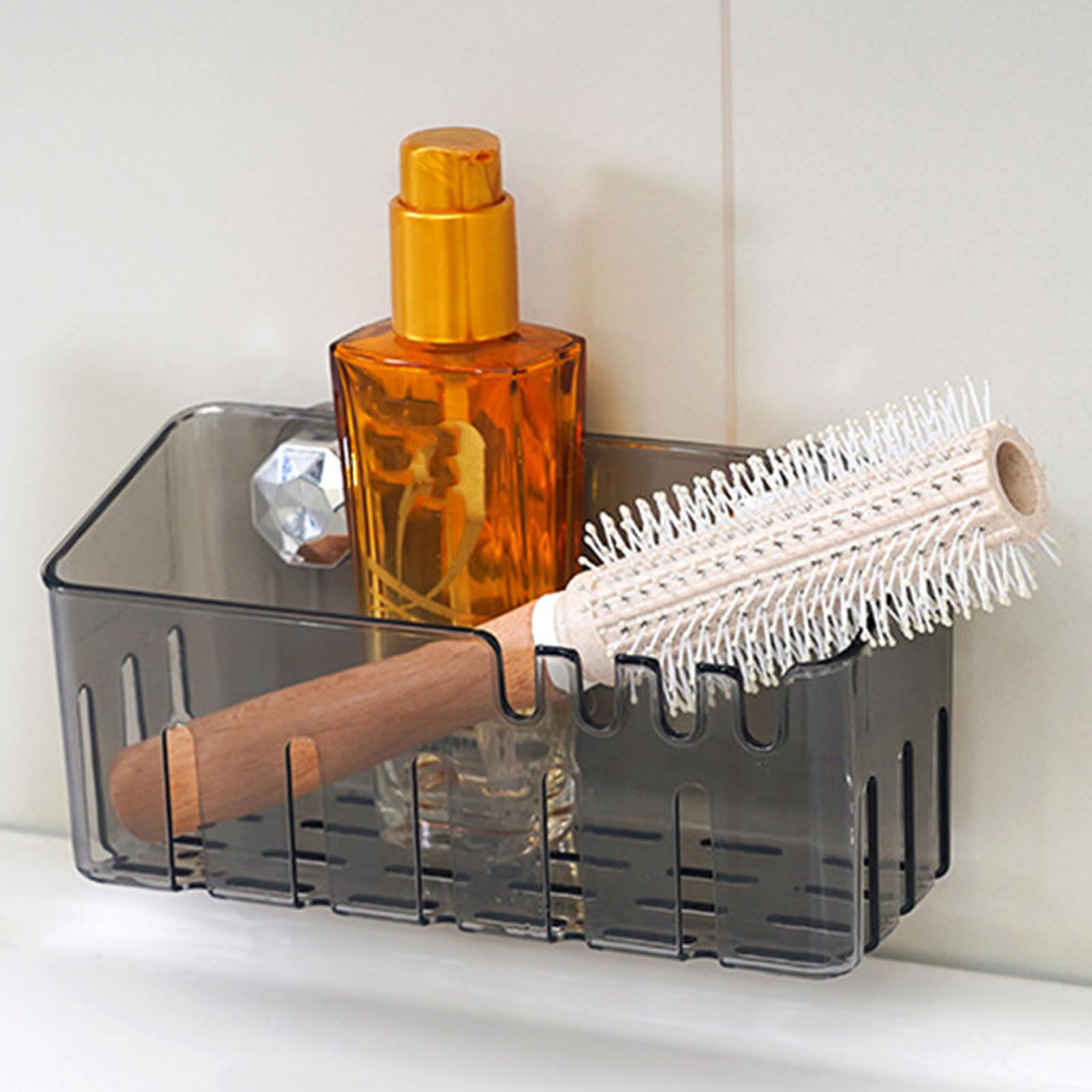 Porta spugna con ventosa per lavabo, organizer da cucina, robusta plastica, fori di drenaggio moderno