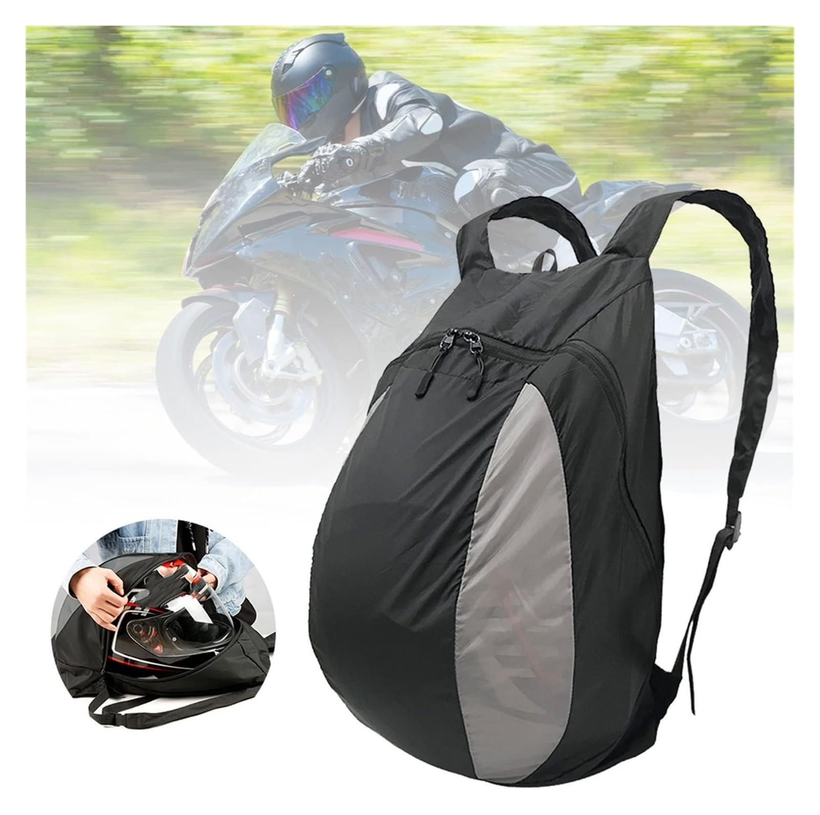 Borsa Laterale per Moto per Suz&uki Borse Moto Universali Zaino in Nylon Portatile 28 Litri Zaino Moto Borsa Casco Equitazione Borsa Ginnastica Basket per Fitness All'aperto