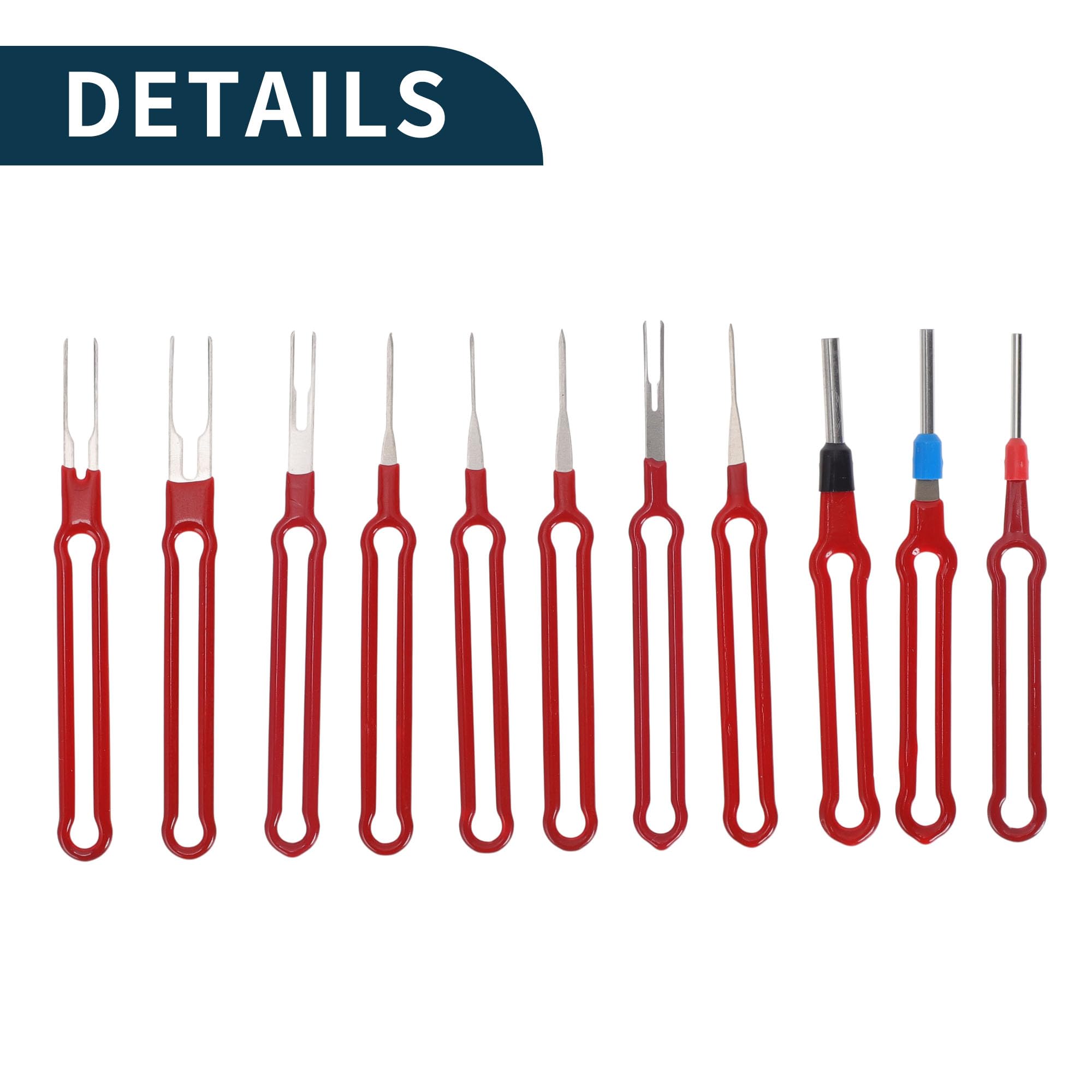 Kit di Assortimento di Strumenti di Rimozione Terminali per Auto, Camion, Moto, Barca - Kit di Estrattori di Terminali di Connettore di Filo Rosso 86 Pezzi