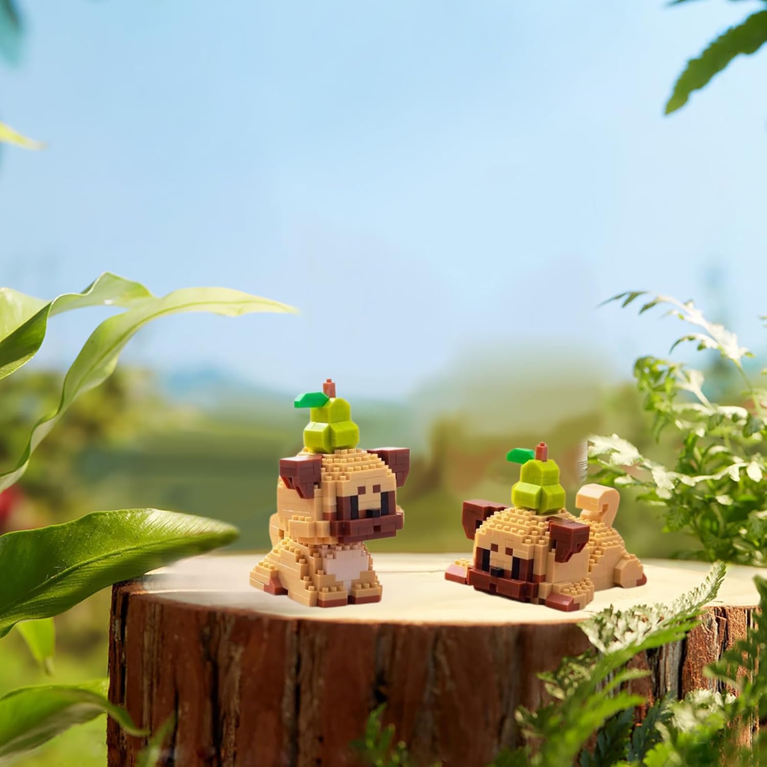 Dog Micro Mini Building Blocks Animal Dog Building Blocks for Adults Beginners Party Favors Gift 368 Pcs (Pug)