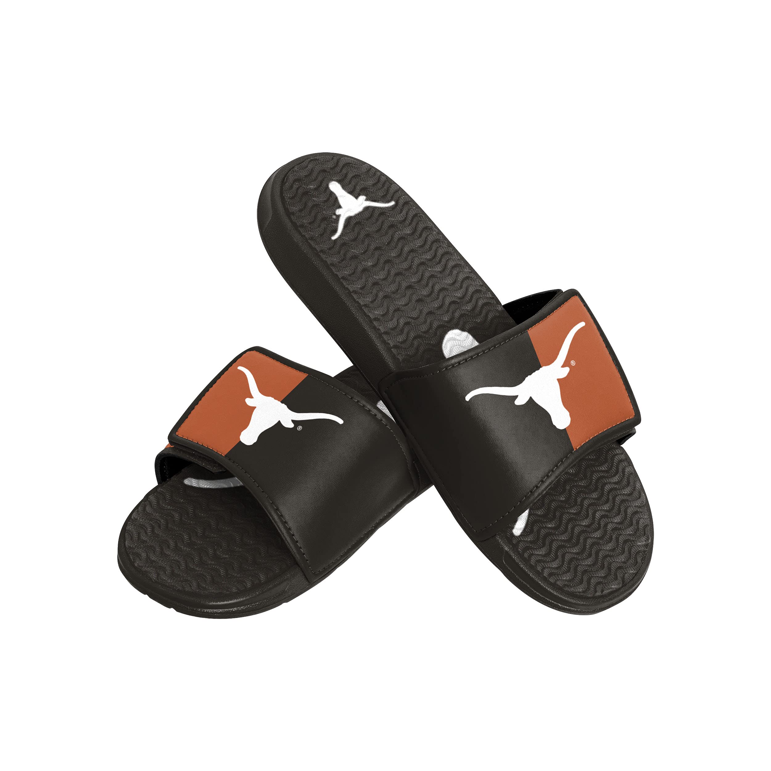 FOCO Texas Longhorns NCAA Mens Colorblock Big Logo Gel Slide - S