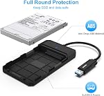 BENFEI 2.5 Inch SATA to USB Tool Free External Hard Drive Enclosure, USB Type-C/Type-A to Sata Compatible for 2.5 Inch SSD(Optimized for SSD, Support UASP SATA III)