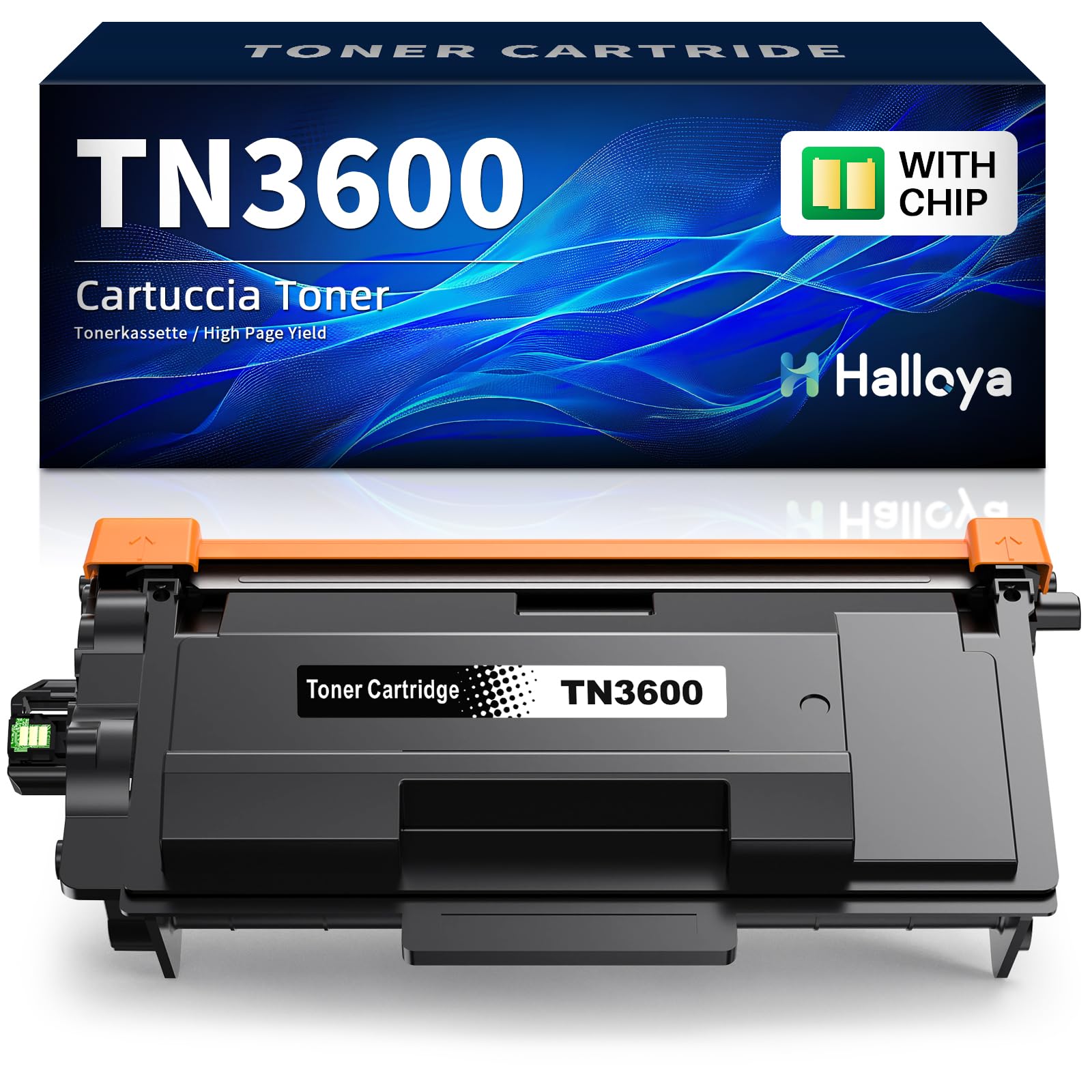 Halloya TN3600 TN-3600 Toner Compatibili per Brother TN3600 TN3600XL per HLL5210DN, HLL5210DW, HLL6210DW, DCPL5510DW, MFCL5710DN, MFCL5710DW, MFCL6710DW Stampanti (1 Nero)