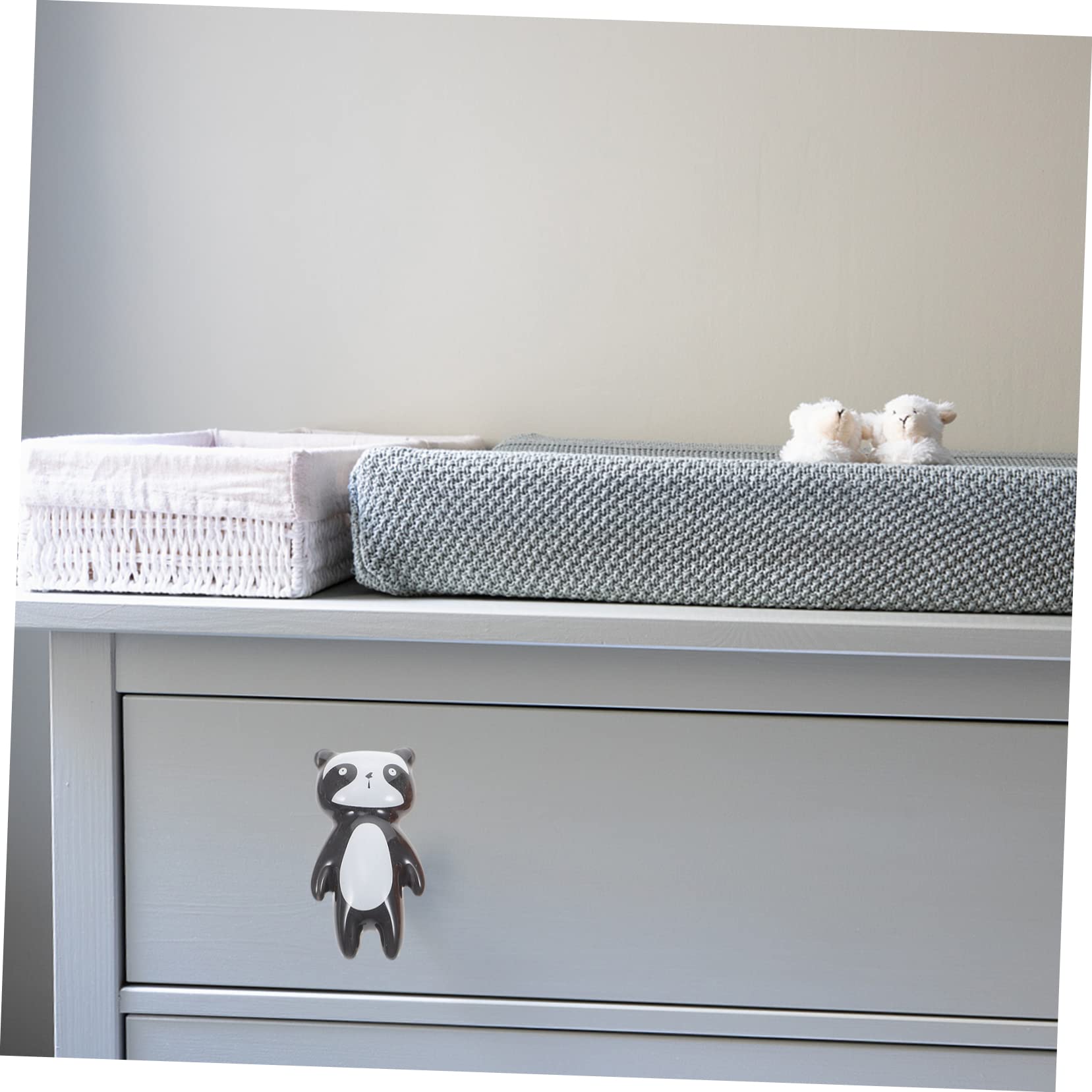 NUOBESTY 8 Pomelli in Ceramica e Lega a Forma di Animale, Maniglie Decorative per Armadio e Cassetti, Facili da Installare per Cameretta