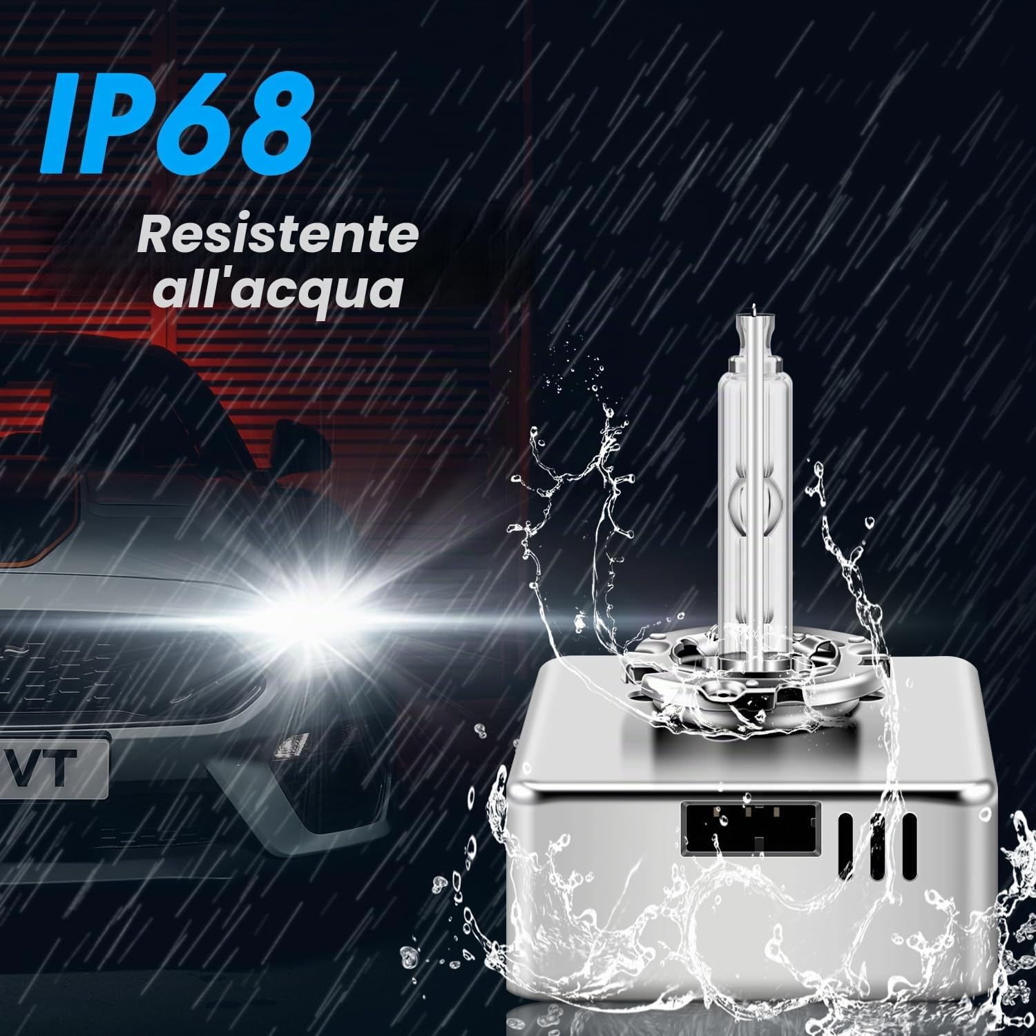 D5S Xenon HID 6000K Fari allo xeno a luce bianca, 35W, lampadine per fari auto, base a supporti metallici, 1 lampada