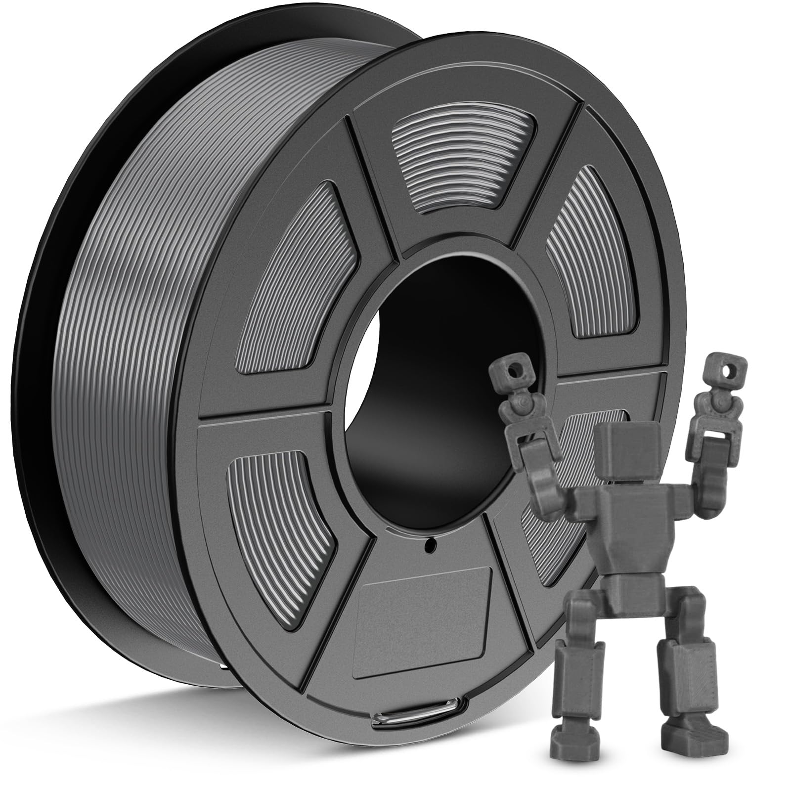 JAYO PETG Filament 1.75mm Grey 1.1 KG, Strong Toughness PETG 3D Printer Filament Dimensional Accuracy +/- 0.02 mm, 2.4lbs Spool Fits for Most FDM 3D