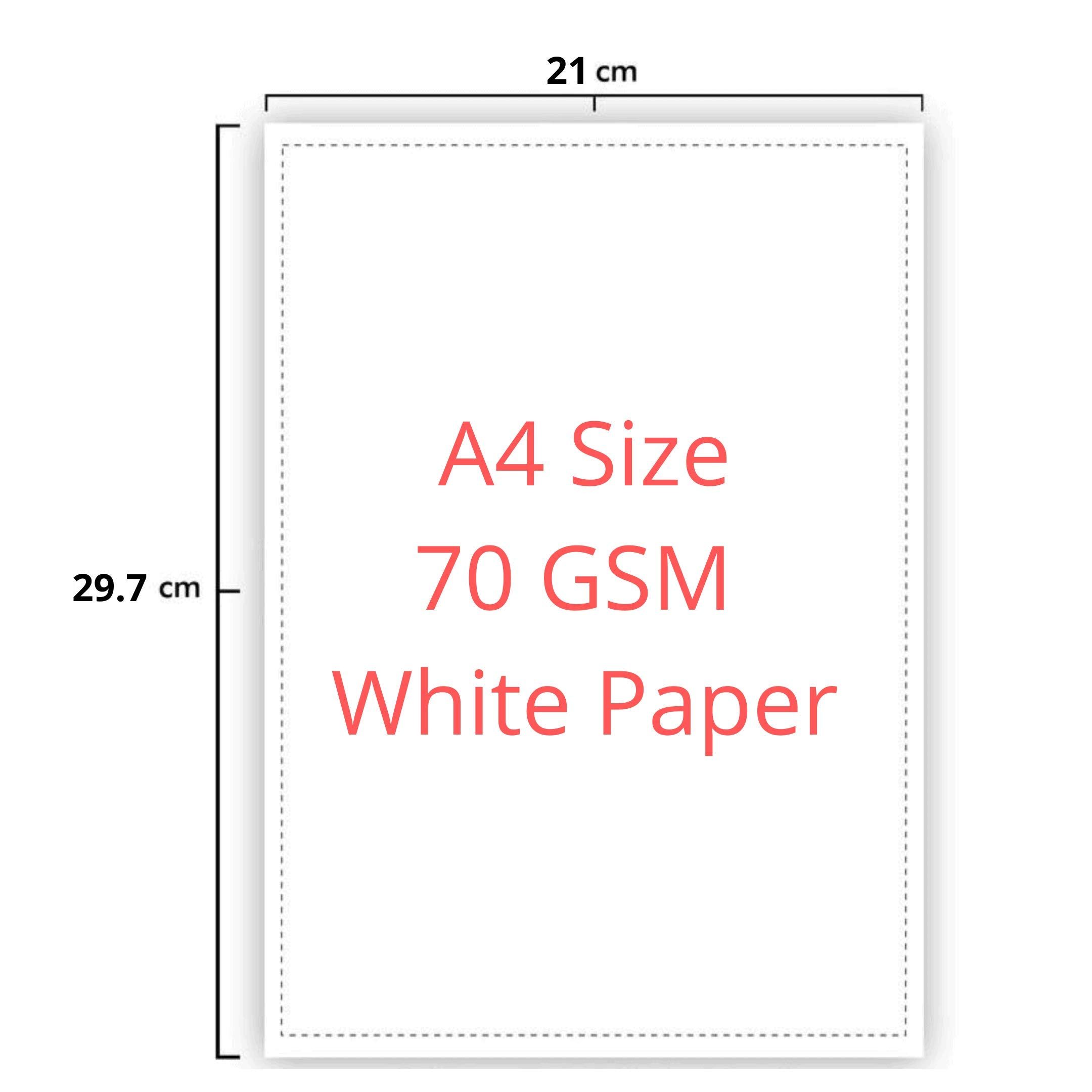 Ann A4サイズ Indigo Blu [Packwell] A4 Size Sheet, 70 GSM, Blank White Copy
