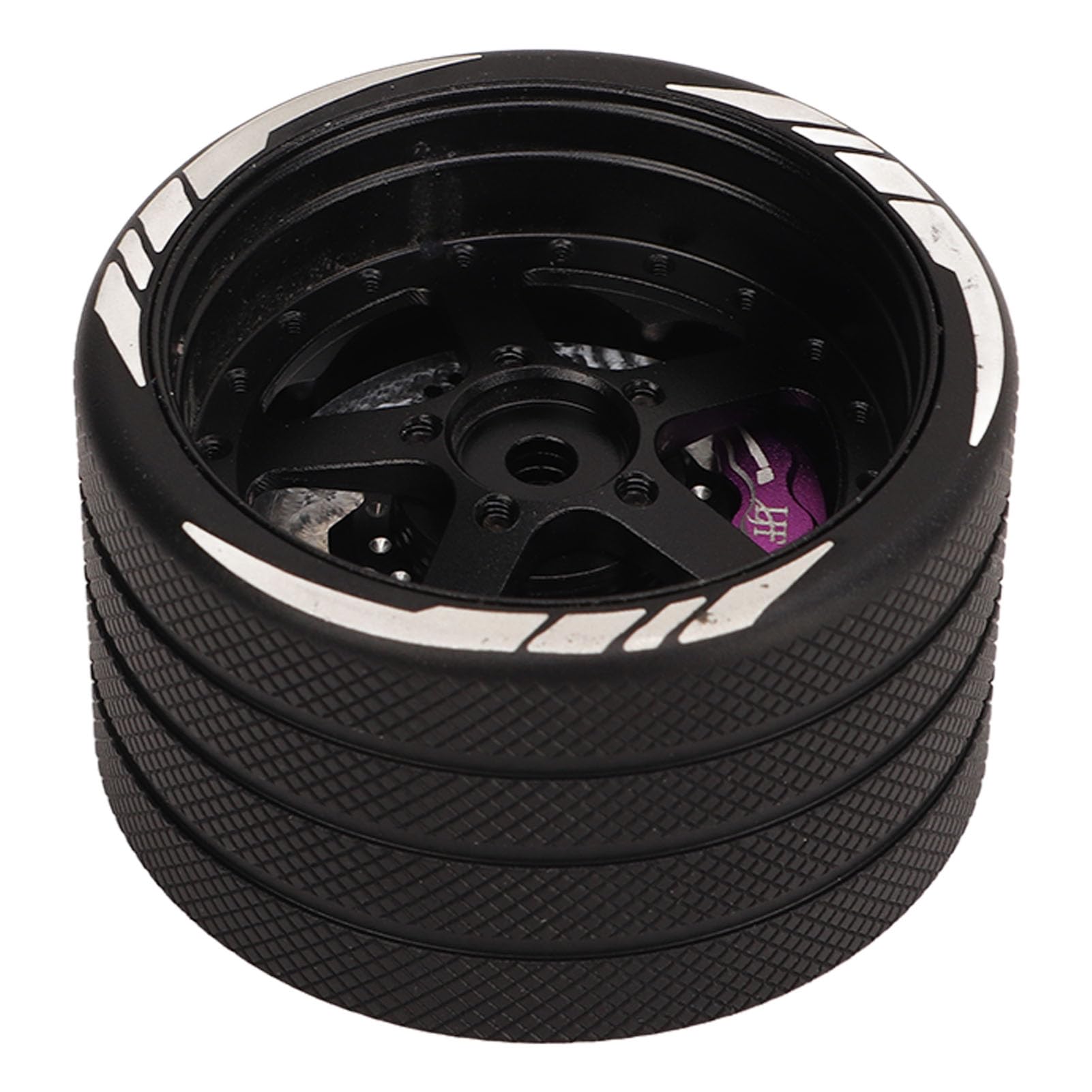 RC Transmitter Steering Wheel,Aluminum Alloy One Handed RC Transmission Control Adapter Kit for NB4 RC Car Controller (Black)