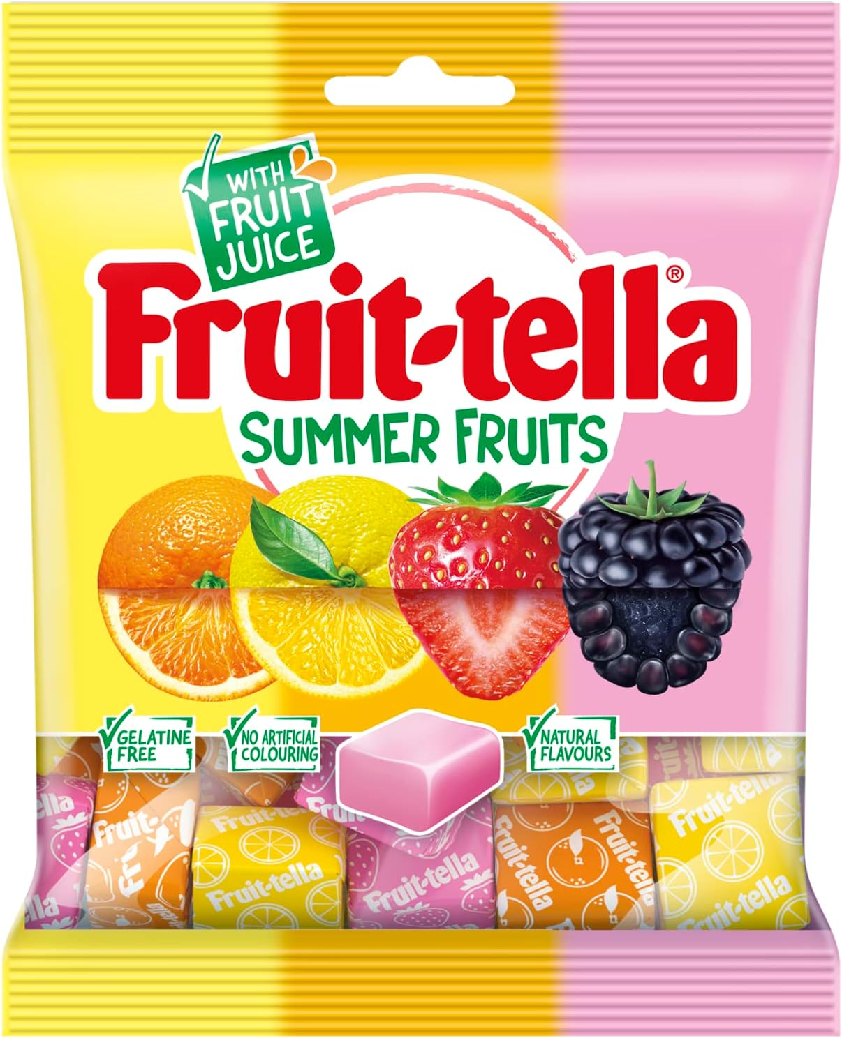 Perfetti Fruitella Fruittella Assroted Fruit Mix Chewy Candy bag 140g