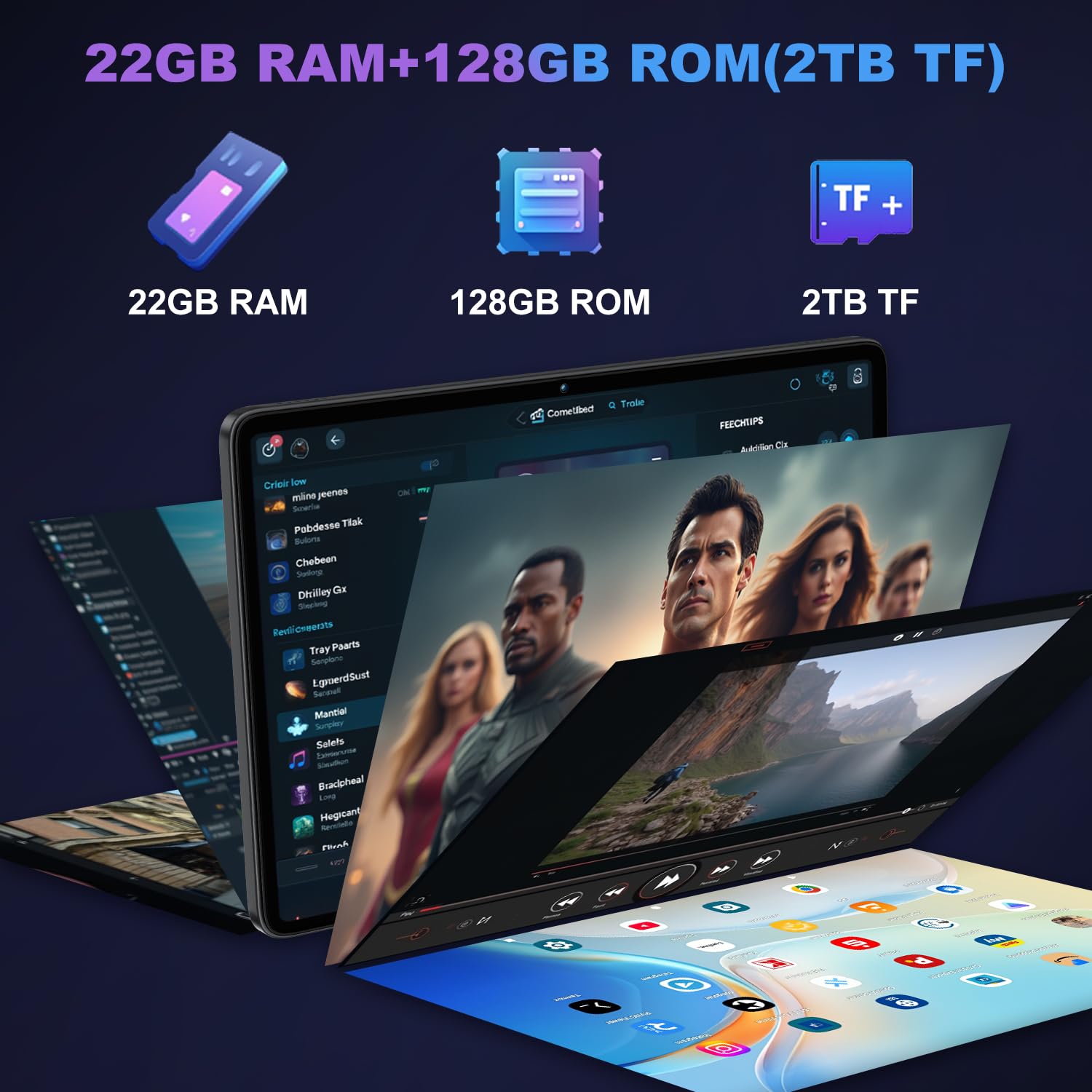 Tablet 10 Pulgadas Android 15 con Gemini AI, 22GB RAM + 128GB ROM (Ampliable 2TB), Tablet con Teclado y Ratón, Widevine L1, WiFi 5G, Batería 8000mAh, Pantalla IPS HD, Cuerpo Metálico – Gris Espacial