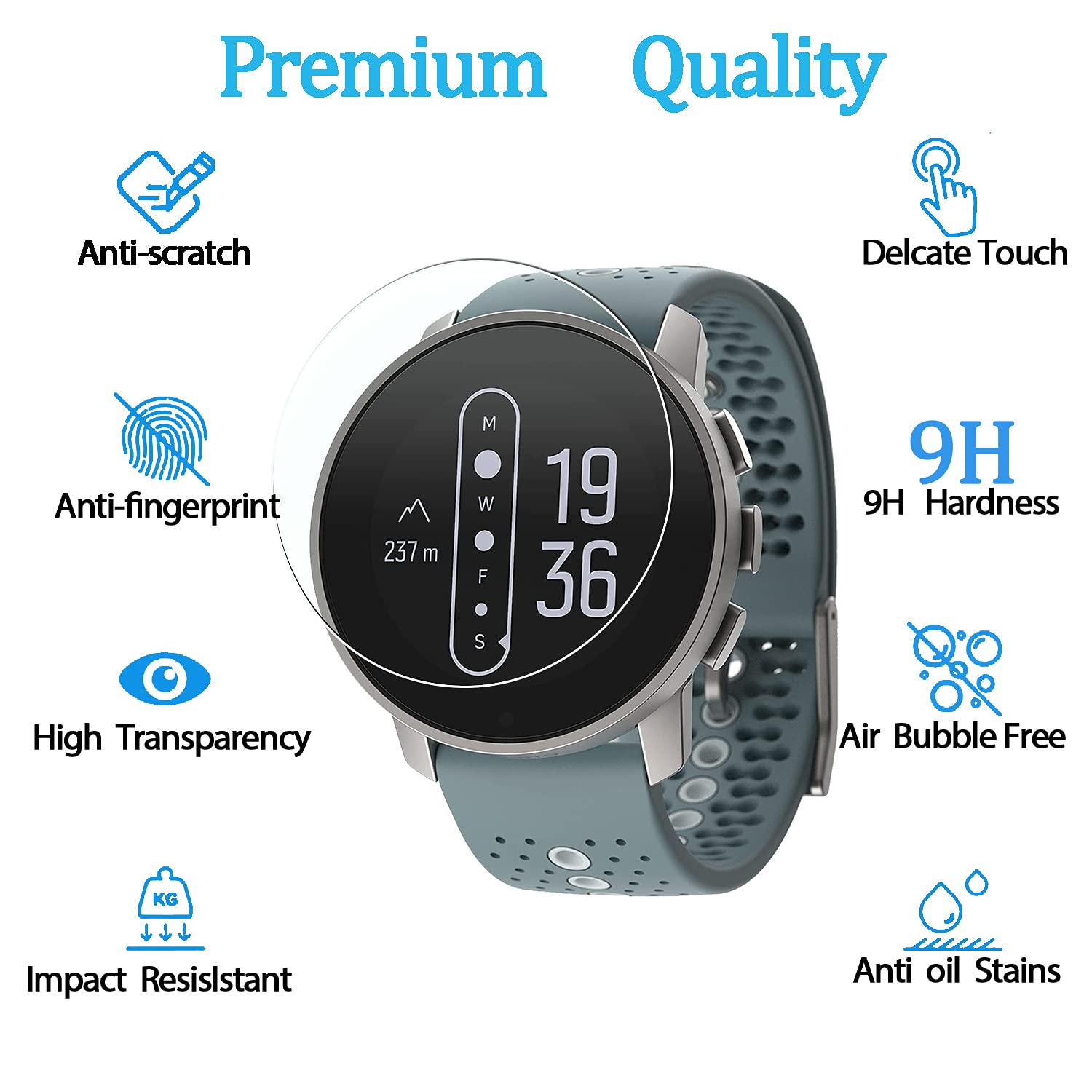 Verre Trempé 9H Pour SUUNTO Run, Protecteur D'écran Premium