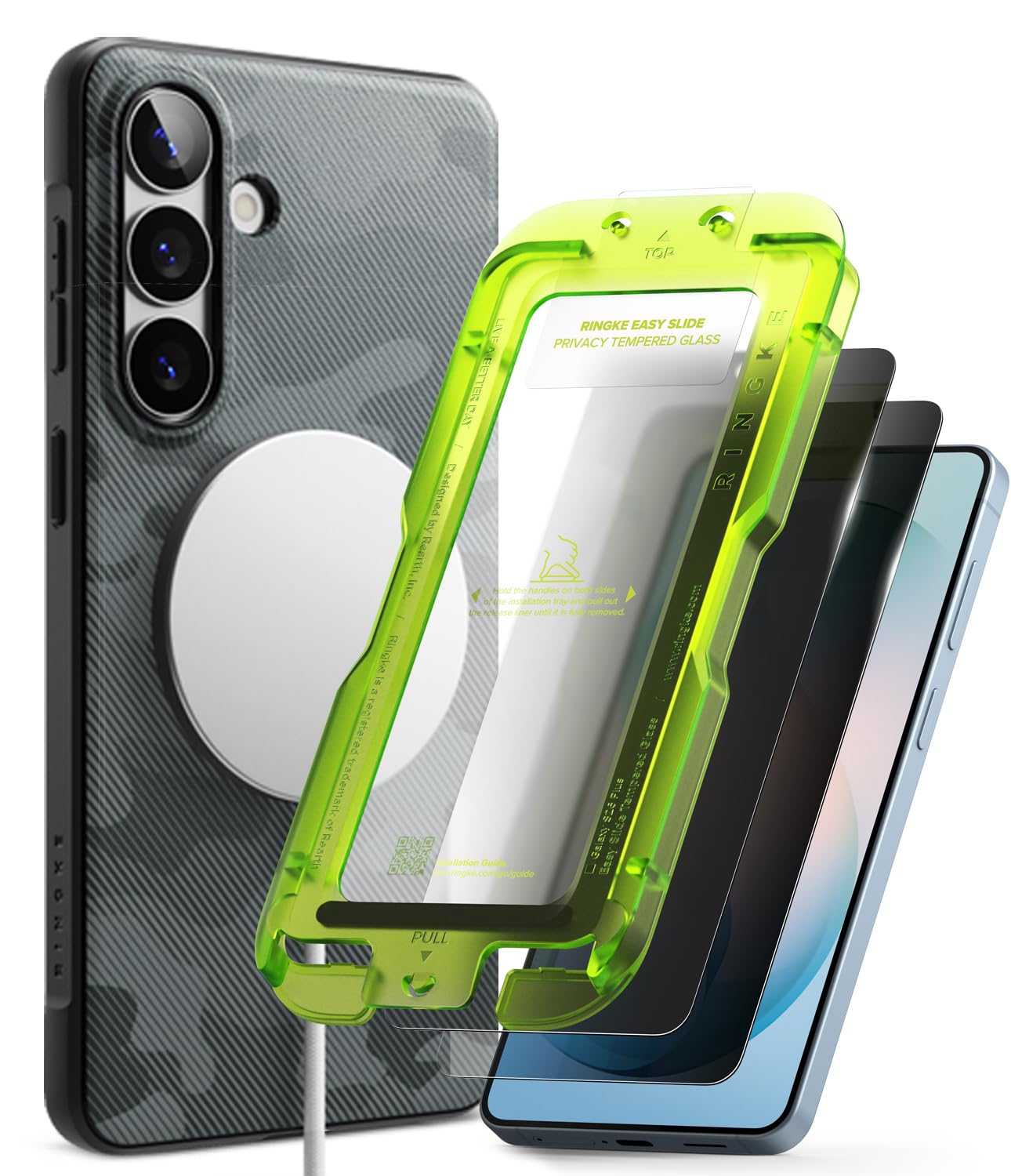 Coque Flexible Samsung S26 Ringke avec Verre Trempé de Privacité - 8