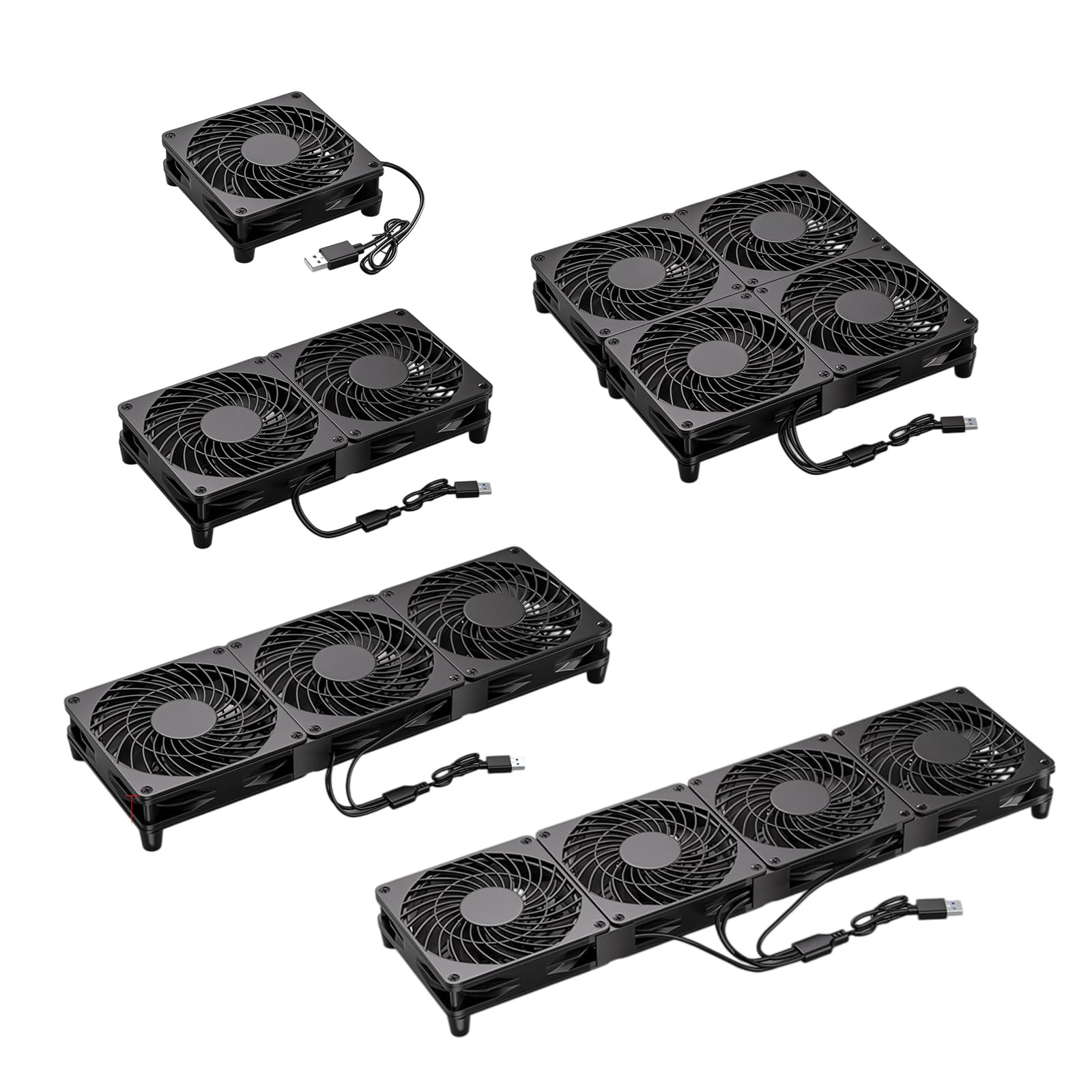 Dispositivo di raffreddamento USB da 12 cm con controller per computer elettronica e console di gioco Design a basso rumore Ventola di raffreddamento USB per router