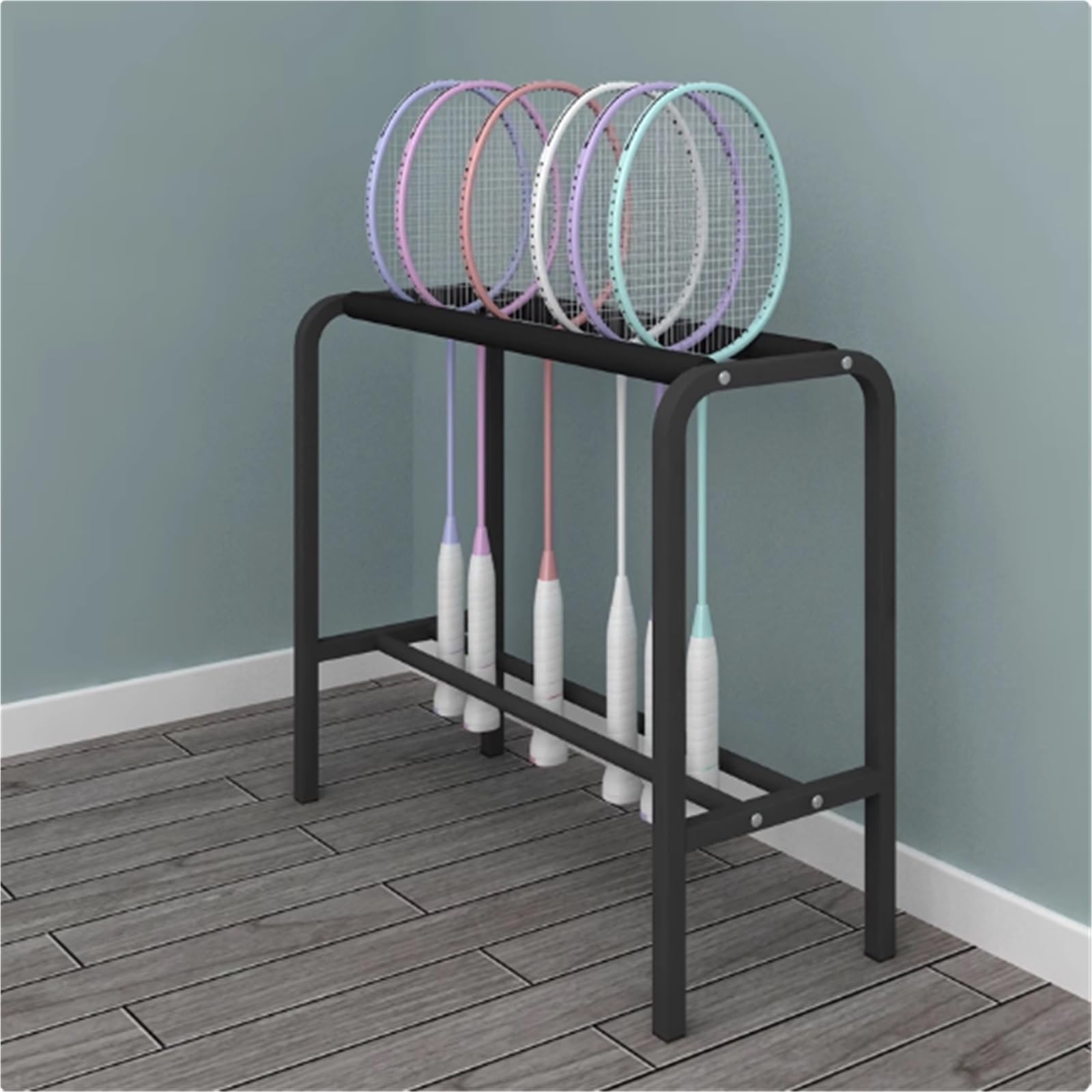 Heavy Du Metal Racchetta da tennis Sto Rack autoportante nizer espositore per ideale per casa e palestra, soluzione salvaspazio