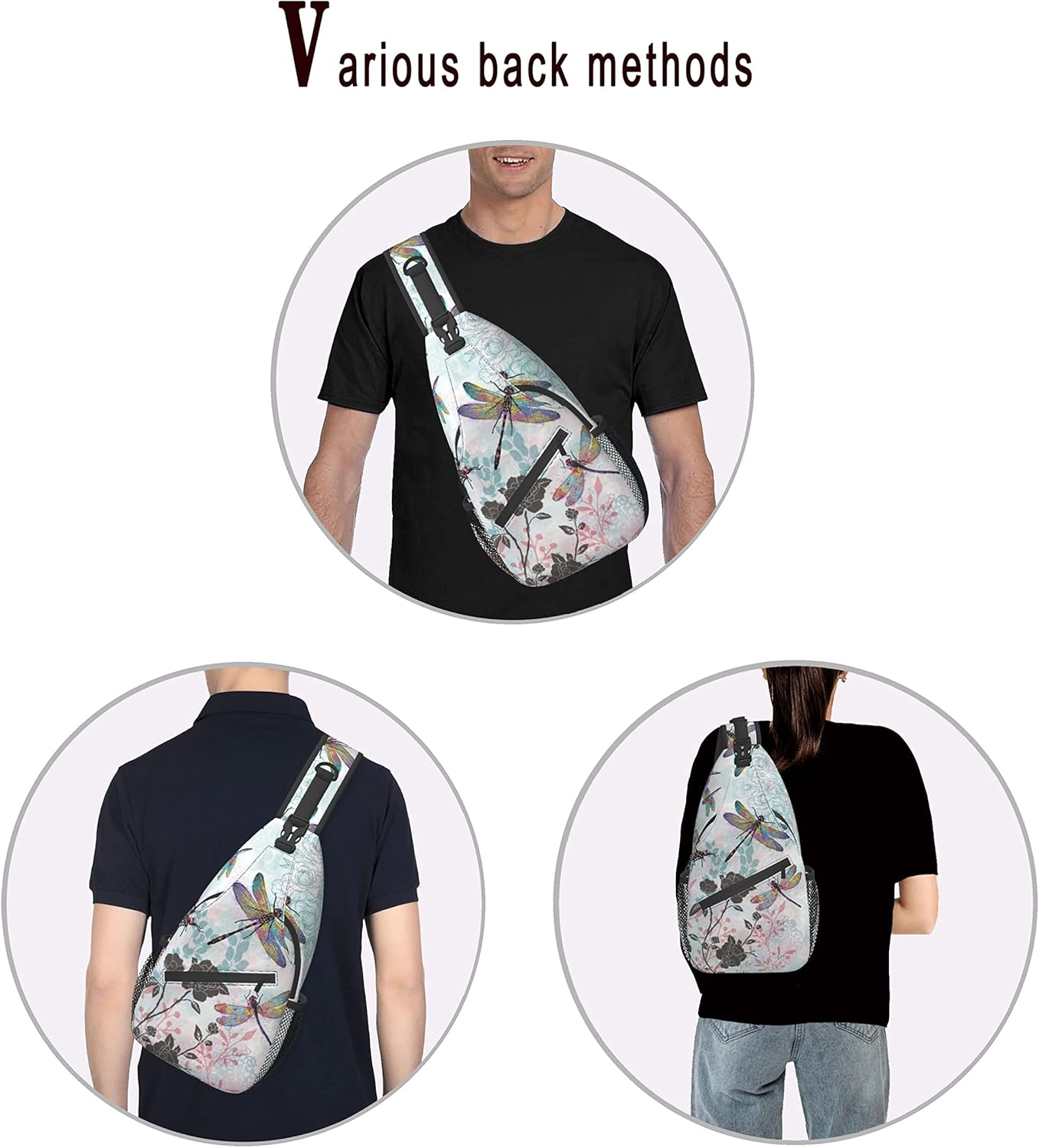 Sling Daypacks,adjustable Rope Crossbody One Shoulder Bag Travel Hiking Cycling for Men Women Gift… - Image 3