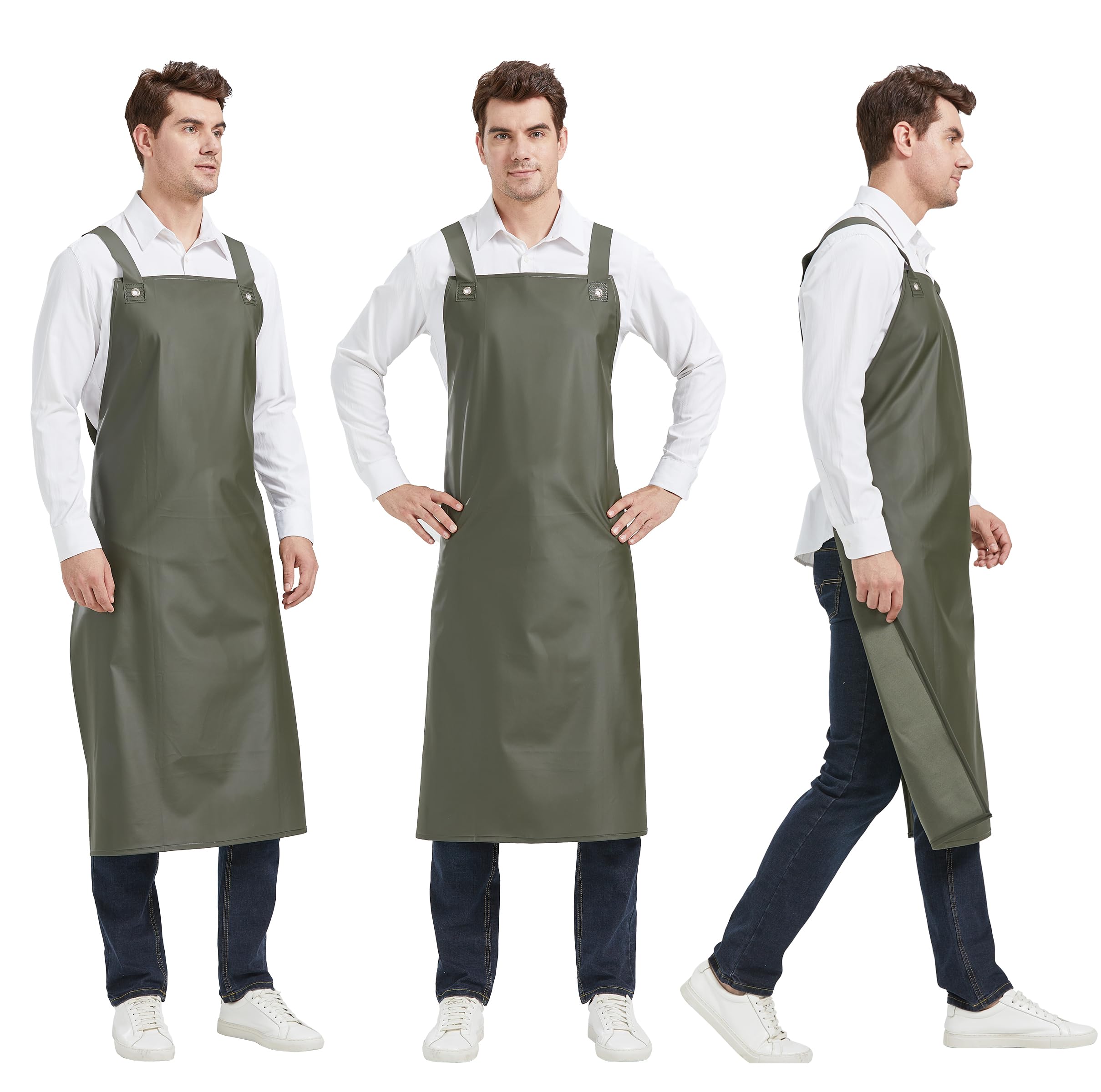 Nanxson Unisex Herren Schürze wasserdicht atmungsaktiv Schürze Fleischerschürze Metzgerschürze Arbeitsschürze CFS0005