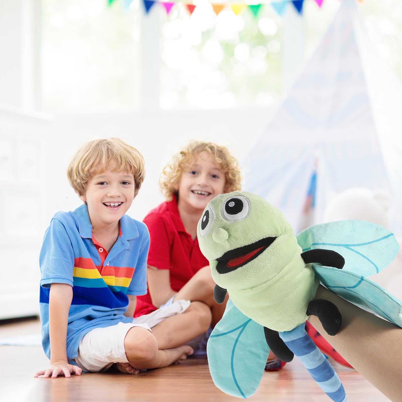 HEMOTON Marioneta de Mano de Peluche de Insecto Adorable para Niños Relleno de Algodón PP y Felpa, Experiencia Inmersiva y Realista para Juegos Creativos