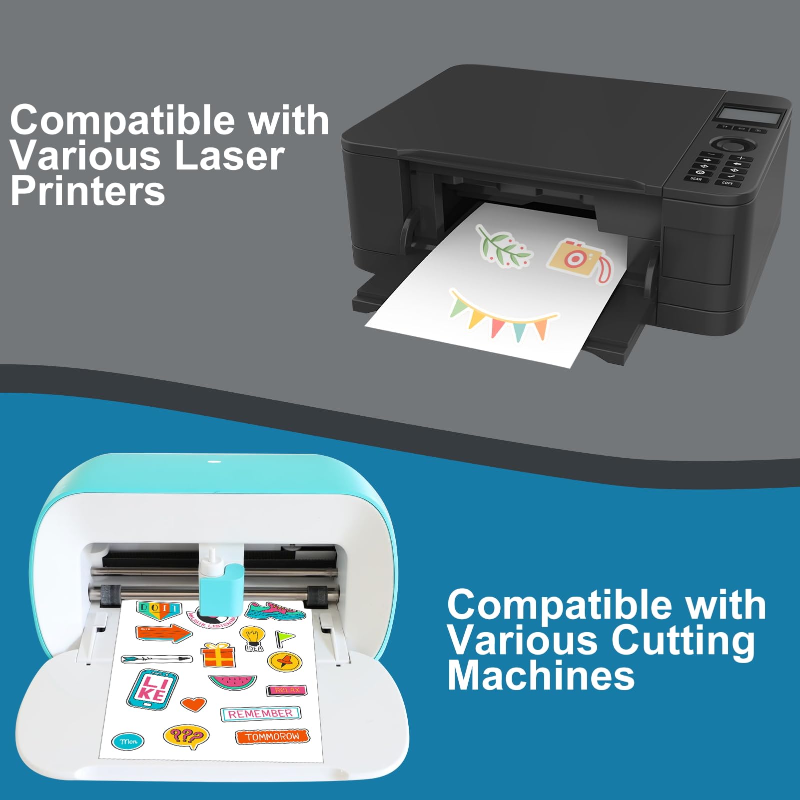 Adesivi Impermeabili A4 Per Stampante - 12 Fogli Vinile Autoadesivo - Foto 4