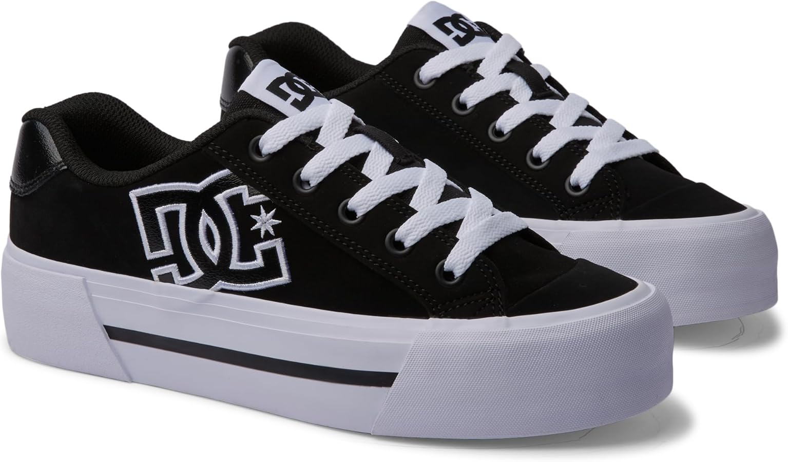 Amazon.com | DC Chelsea Platform, Black/White, 5 | Skateboarding