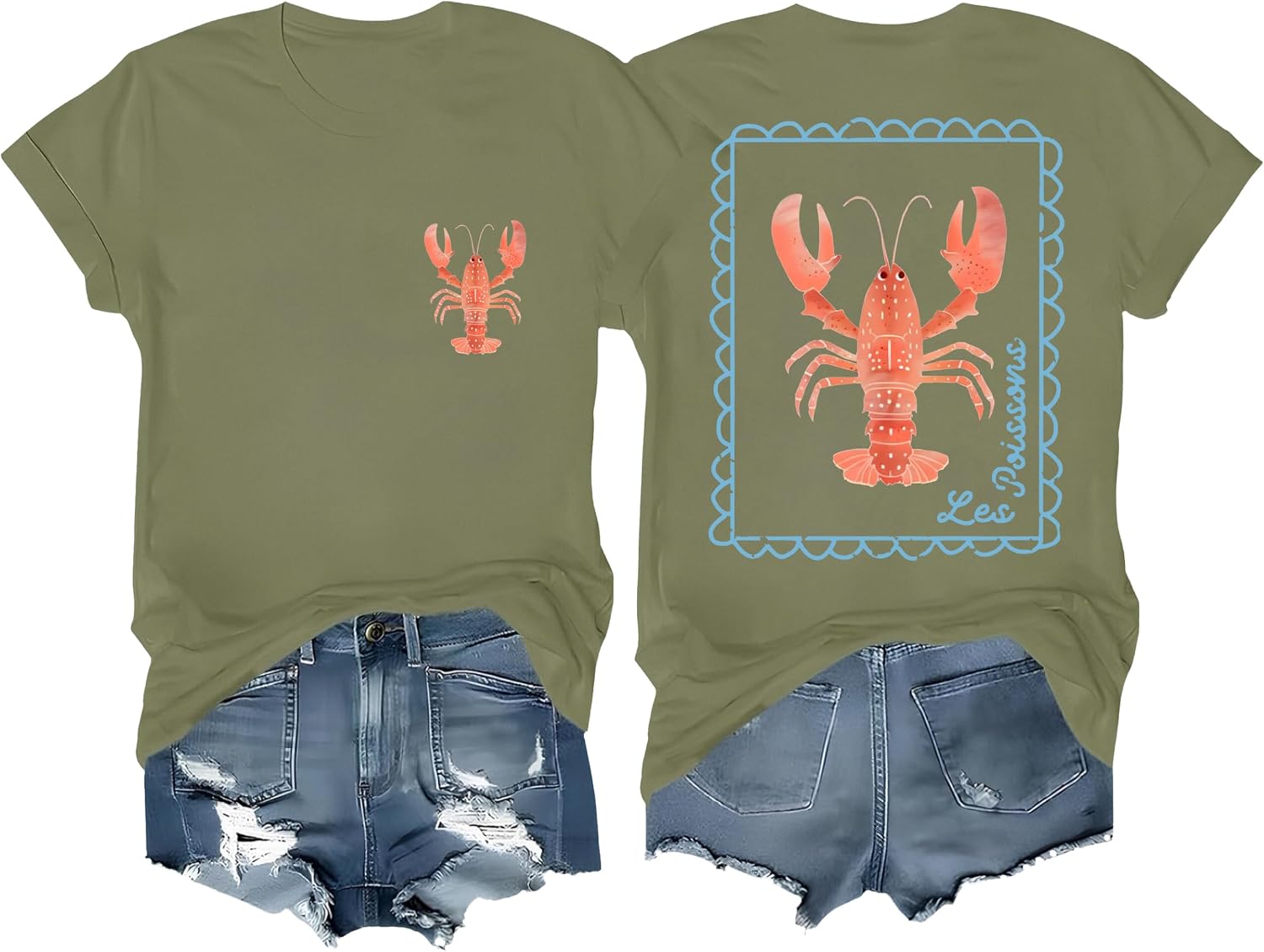 Retro Lobster T-Shirt, Lobster Lover Shirt for Women Men