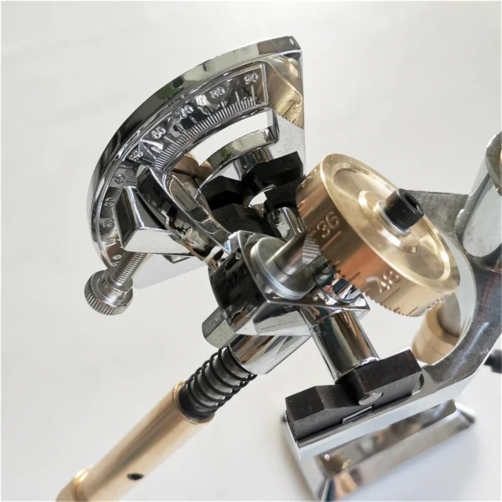 Szlifierka kątowa do polerowania kamieni szlachetnych, manipulator miedziany, regulacja wysokości, szlifowanie jadeitu z podziałką Kompaktowy, przenośny(64-scale robotic arm)