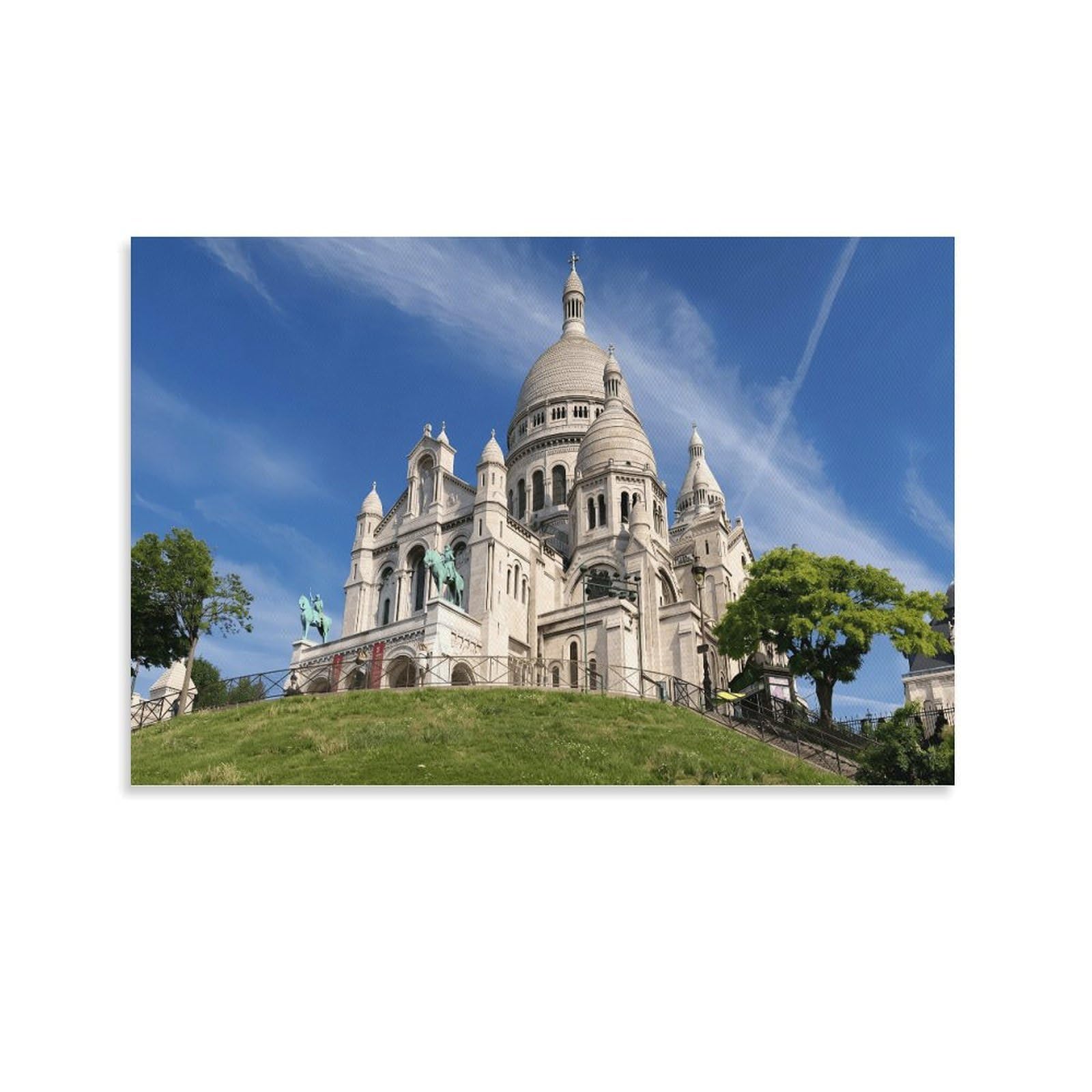 XPASHIQWC Sacré-Cœur Basilica Paris Wall Decor Poster Canvas Prints Picture Modern Canvas Wall Art Picture Wall Hanging for Bathroom Wall Decor 08x12inch(20x30cm)