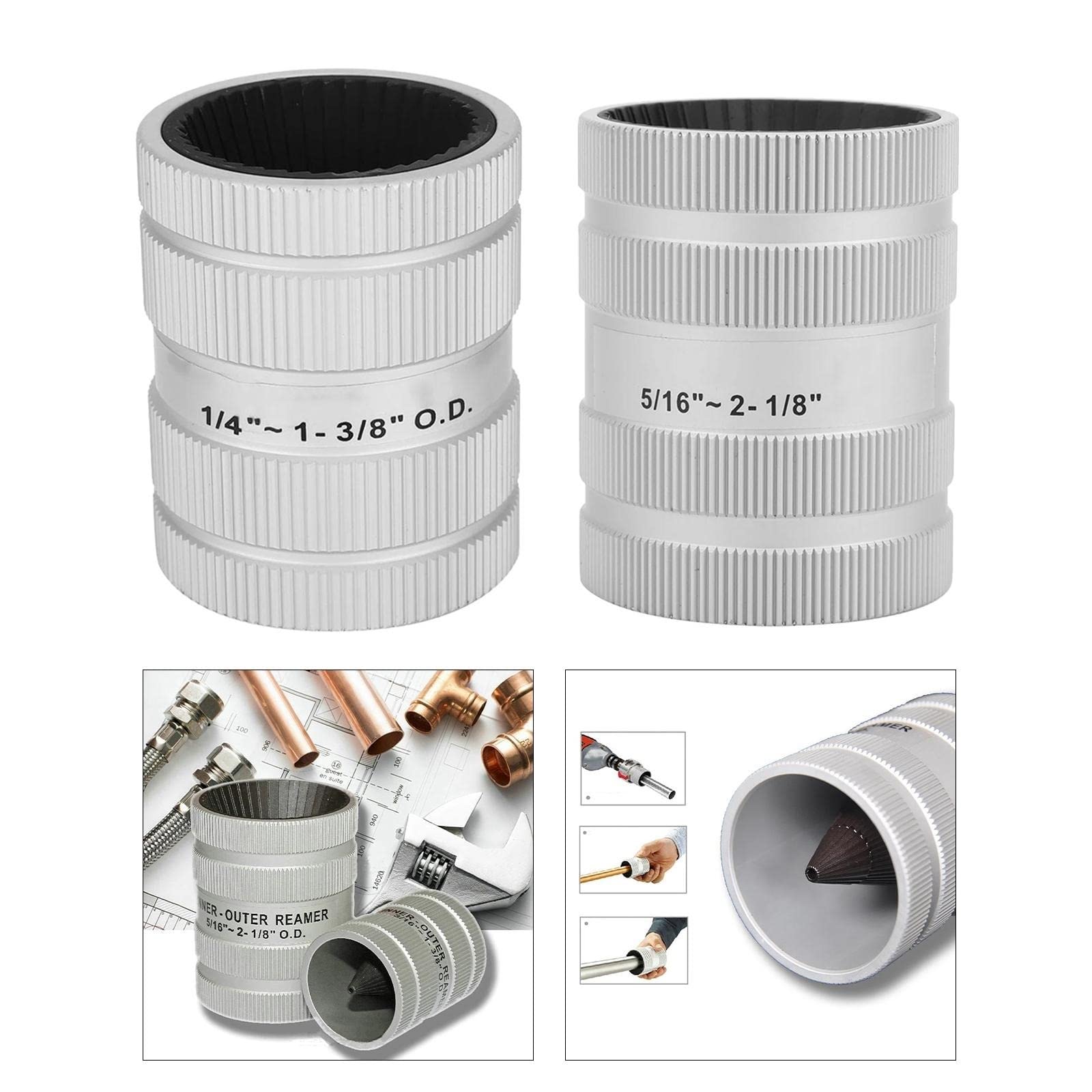 KLKVTGWGZK Inner Outer Tube Deburring Tool Chamfer Trimming Scraper Trimmer Remove Burr Pipe Reamer for Ppr Plastic PVC Copper Pipes Milling Cutter(8-54mm)