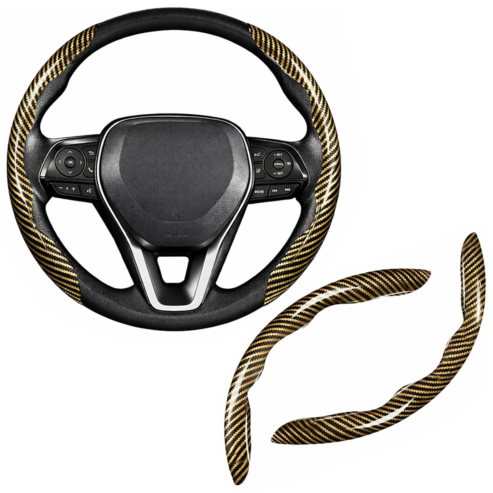 Funda Volante para Scenic E-Tech 2024-2026 (Negro 2PCS 2PCS/Amarillo)