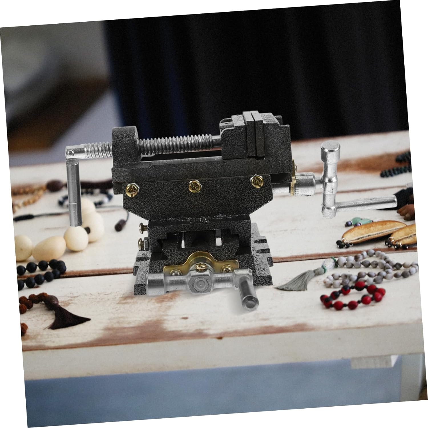 Heavy Duty Drill Press Vise Precision Cross Vise for Bench Work Clamping Base for Woodworking Metalworking and Home Repairs