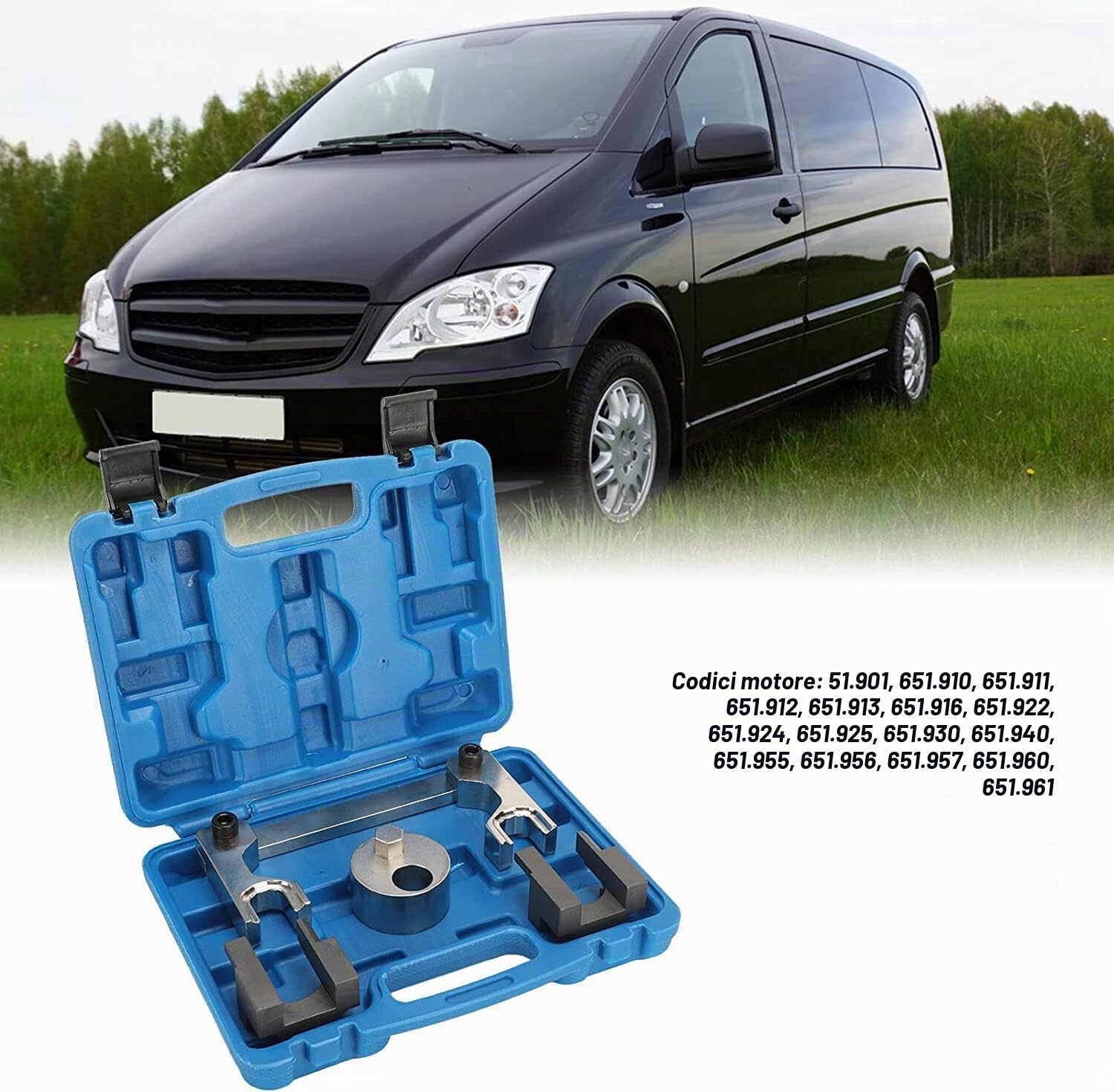 TANIASHOP Kit Messa in Fase Mercedes allineamento di bloccaggio 1.8 2.1 2.2 CDI M651 Strumento di Fasatura Dell'allineamento Dell'albero a Camme del Motore 4 Pezzi per Motori Diesel Pre 2012