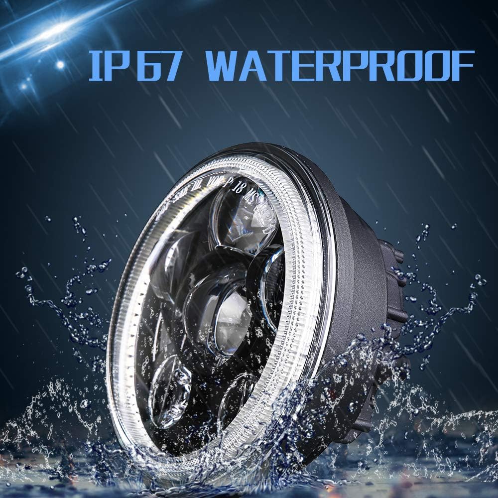 Buy 5 3 4 5 75 Inch Led Headlight With Halo Drl Compatible With Harley Davidson Dyna Street Bob Super Wide Glide Low Rider Night Rod Train Softail Deuce Custom Sportster Iron 883 Black Online In Buy 5 3 4 5 75 Inch Led Headlight With Halo Drl Compatible With Harley Davidson Dyna Street Bob Super Wide Glide Low Rider Night Rod Train Softail Deuce Custom Sportster Iron 883 Black Online In