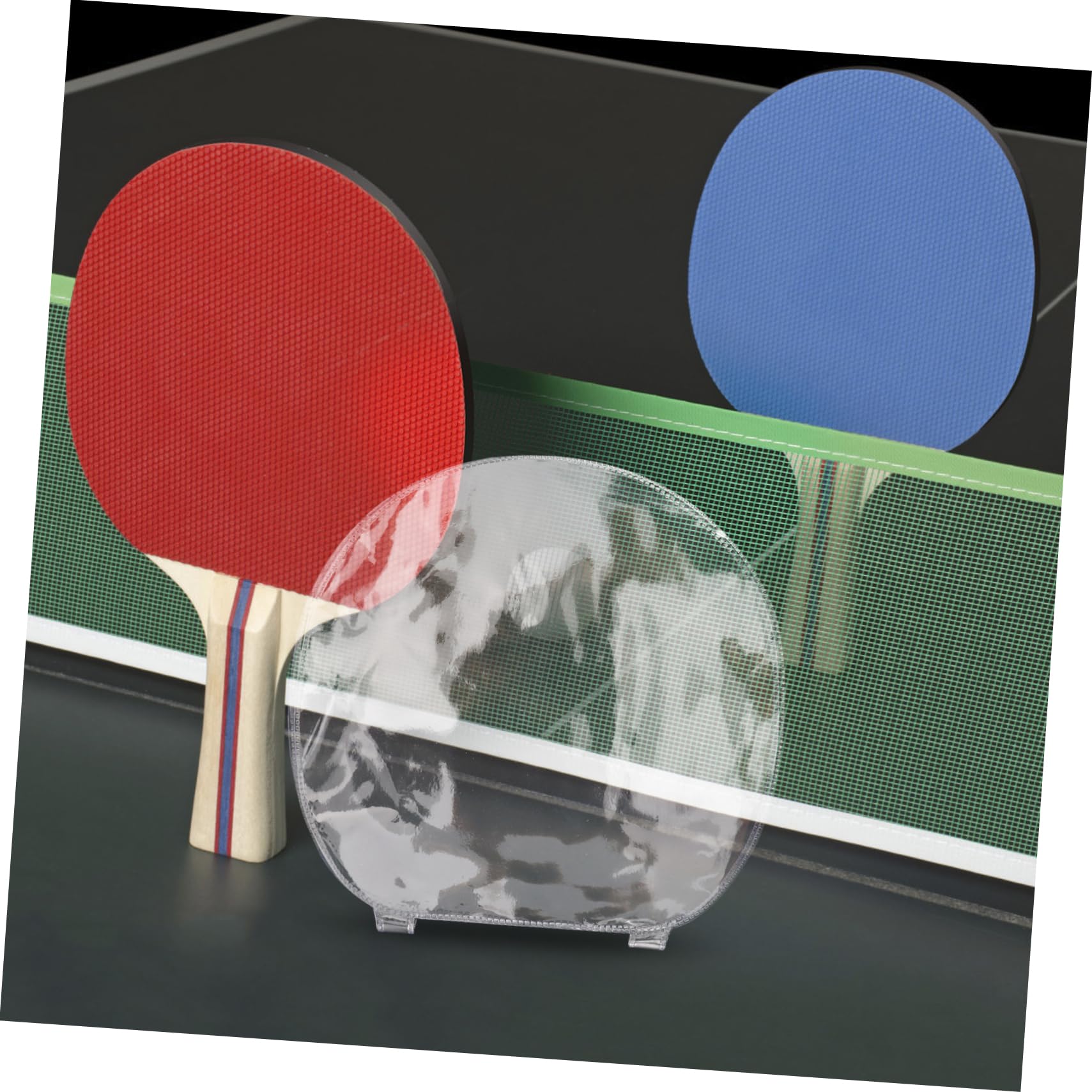 Pellicola Protettiva per Protezione Doppia Faccia per Racchetta da Tennis Tavolo 5 Pezzi in PVC Adesiva e Spessa Film Portatile per Paddle Trasparente
