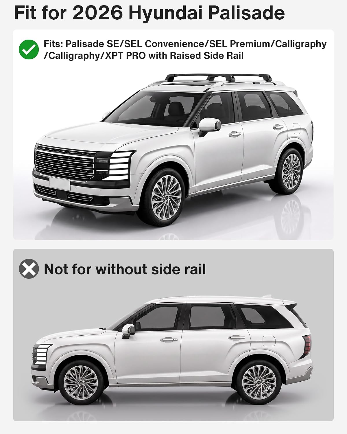 T-Slot Roof Rack Cross Bars fit for 2026 2027 Hyundai Palisade image 3