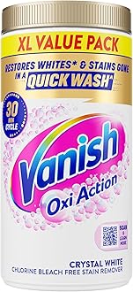 VanishGold Oxi Action Stain Remover & Whitening Booster Powder For Whites 1.9 kg | Removes Tough Stains Even at 20°C | Restores Whiteness of Greyed Fabrics