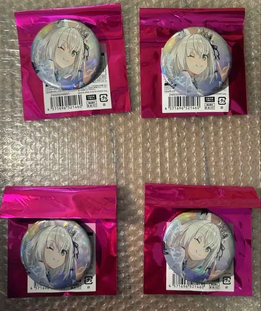 白上フブキ 5th Fes ホログラム缶バッジ 4個セット hololive 5th fes