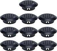 Vista 8 de MY MIRONEY Ventilación de aire de 1 pulgada (0.984 in), 10 unidades, color negro, circular, de acero inoxidable, con agujero de malla, para cocina