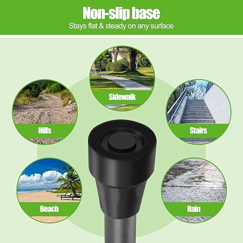 Miniatura 5 de Bastón plegable ajustable con funda de transporte de Ez2care HMC43B-C1 Gris metálico 1