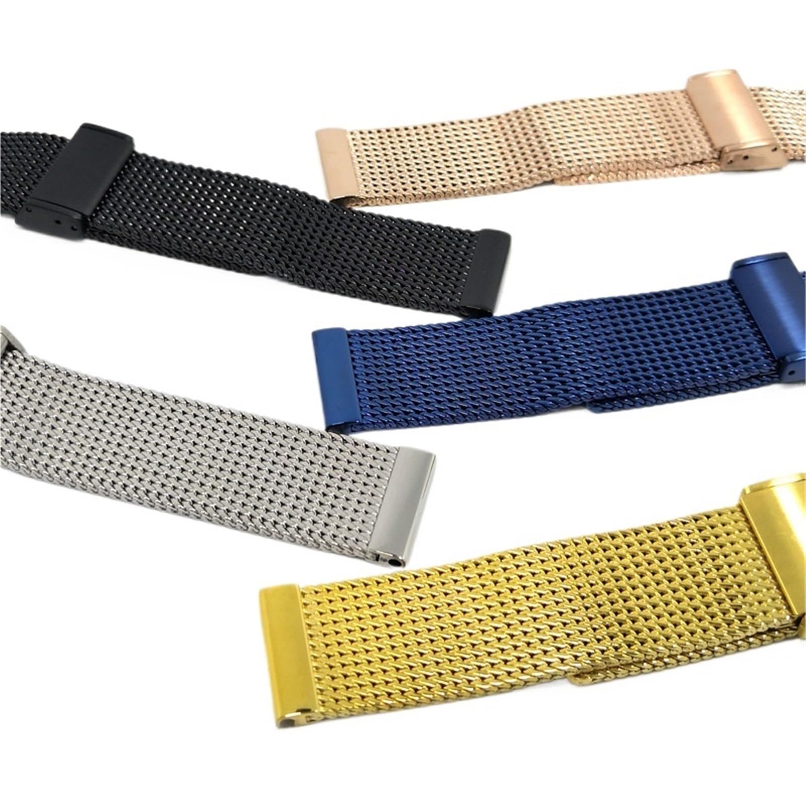 Cinturino di ricambio in maglia intrecciata in acciaio inox, per donne e uomini, 18 mm, 19 mm, 20 mm, 21 mm, 22 mm
