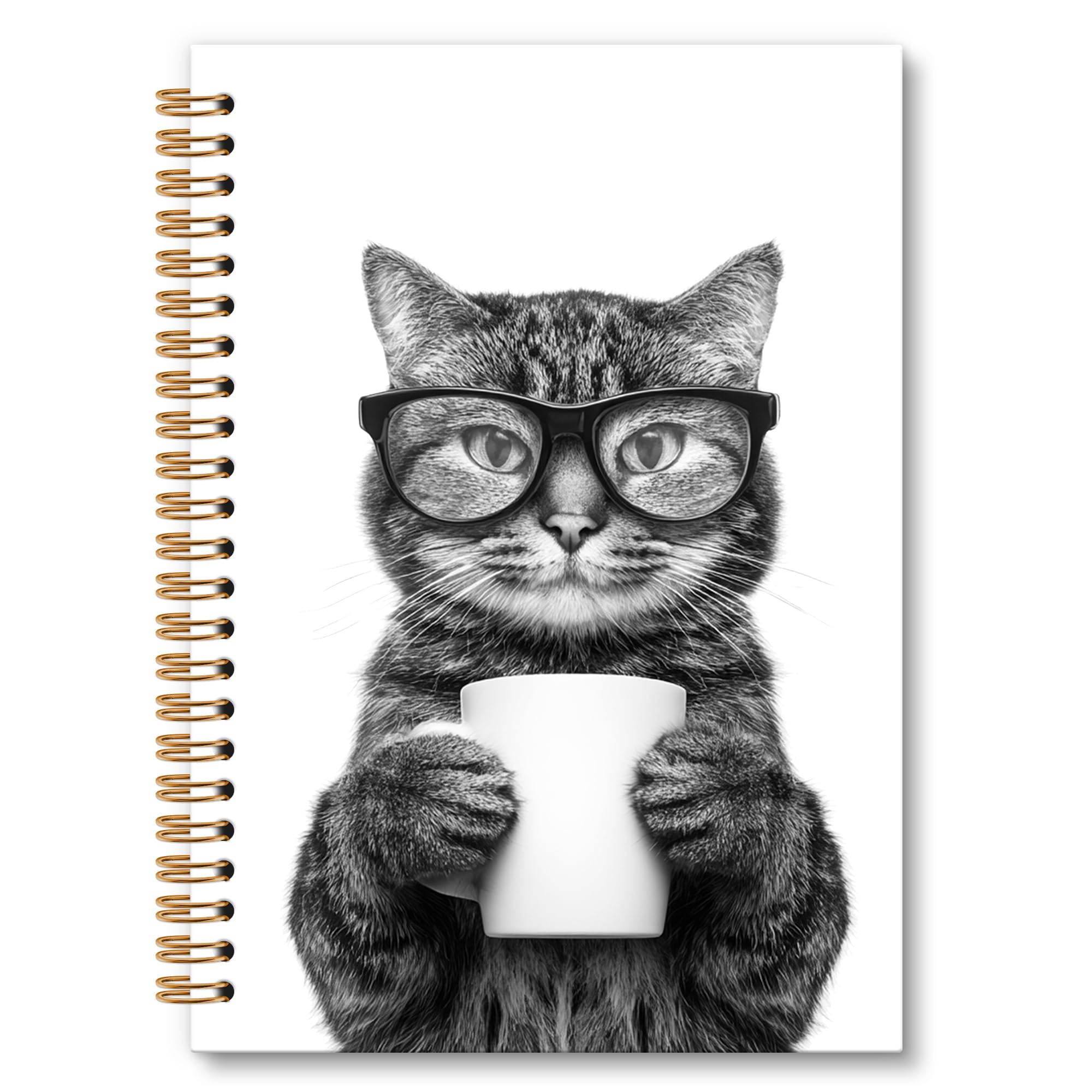 Journal à spirale chat tigré 15x20 cm pour notes de bureau - 8