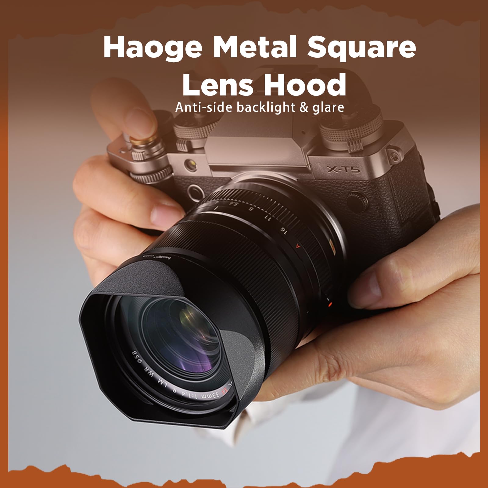 Haoge LH-X33B - Paraluce a baionetta in metallo per Fujifilm XF 16-50mm F2.8-4.8 R LM WR Fuji XF 33mm F1.4 R LM WR, XF23mm F1.4 R LM WR, Fujinon XF33mm/F1.4