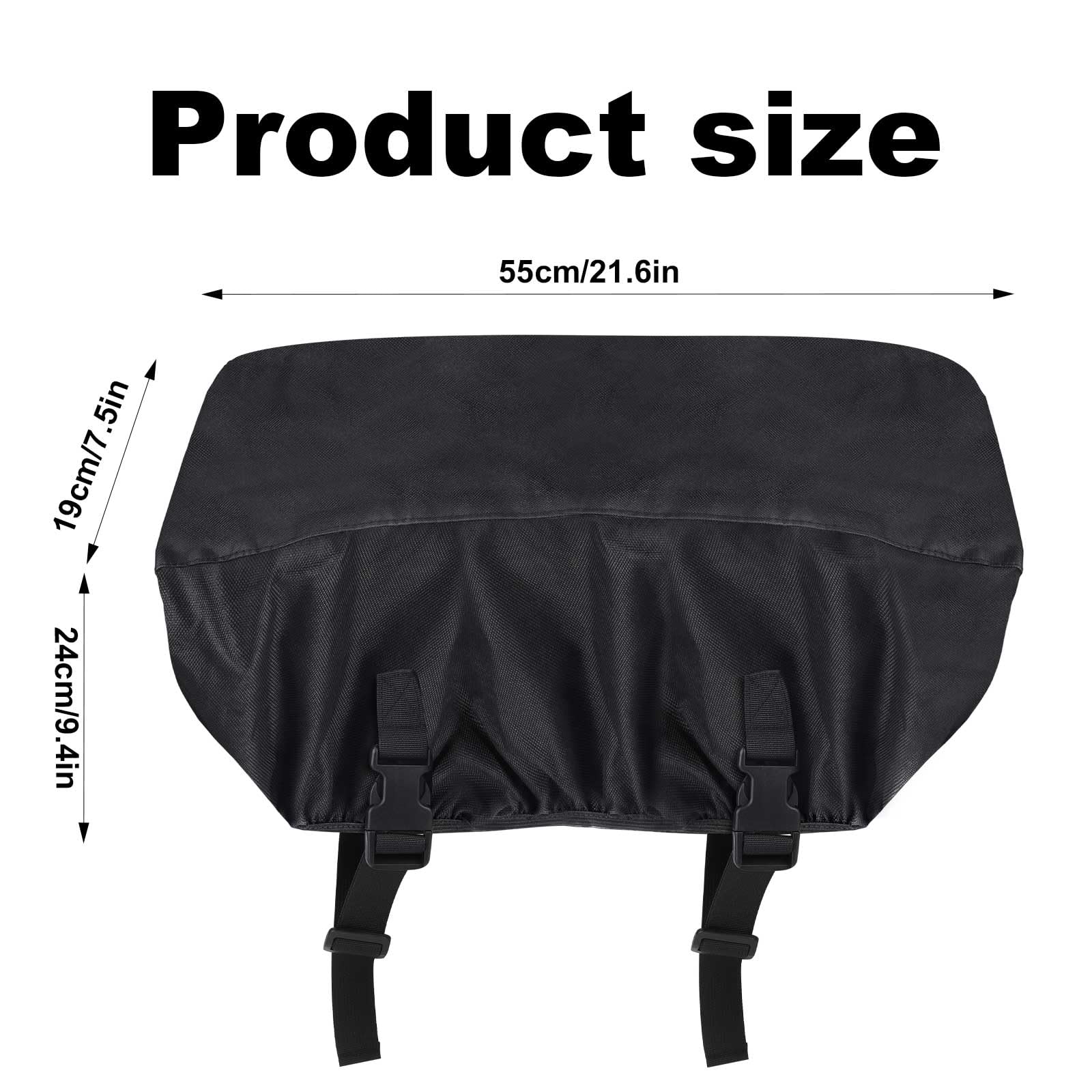 Copertura Verricello, 55x24x19cm Copertura Protettiva Nera in Tessuto Oxford Impermeabile Resistente alle Intemperie per Verricelli Elettrici da 8500 a 17500 Libbre per Uso Interno ed Esterno