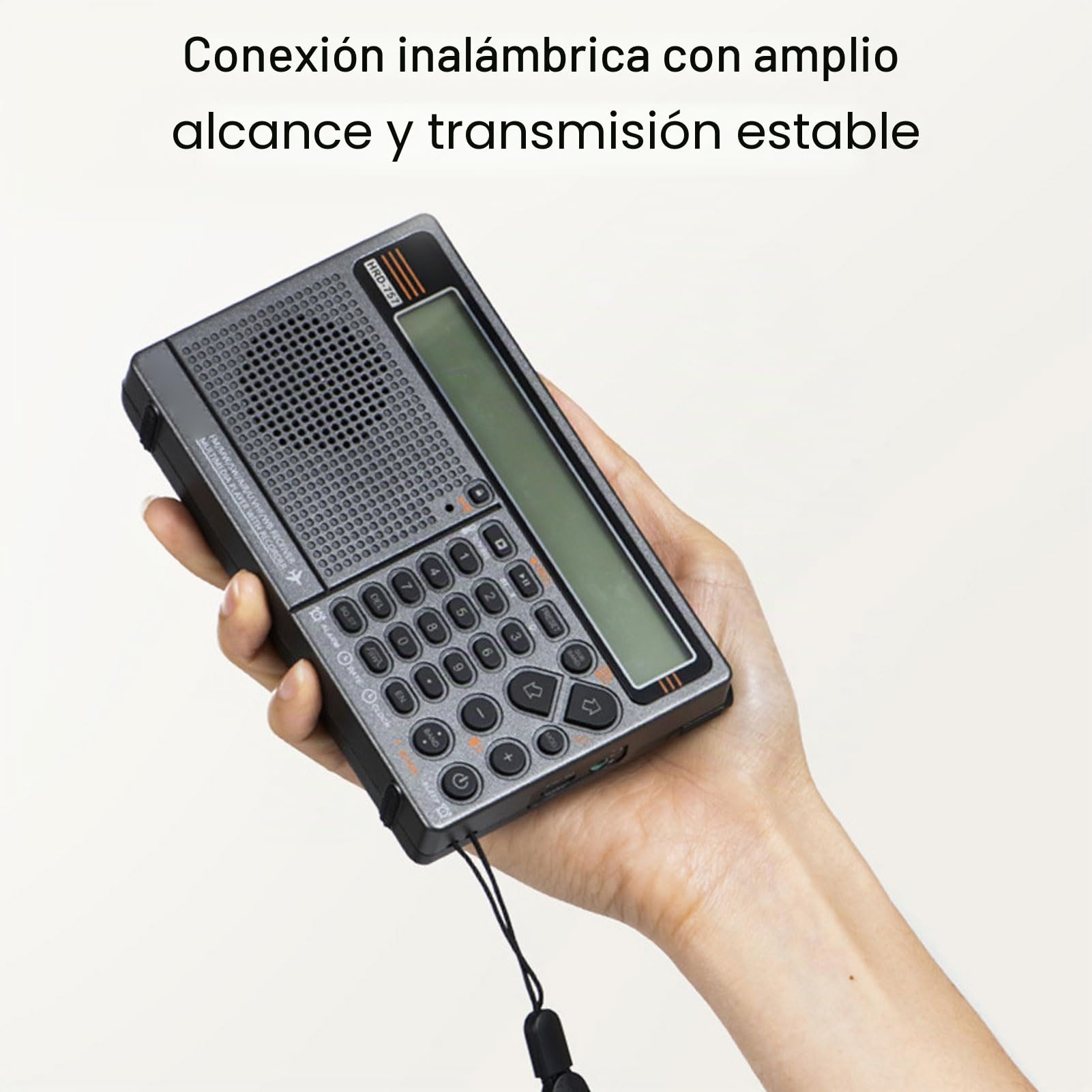 Multibanda SW FM MW Air WB V UHF, Radio Portátil, Control de App Reproducción BT Radio Digital con Conector para Auriculares de 3,5 Mm, Alarma SOS y Linterna (Green)