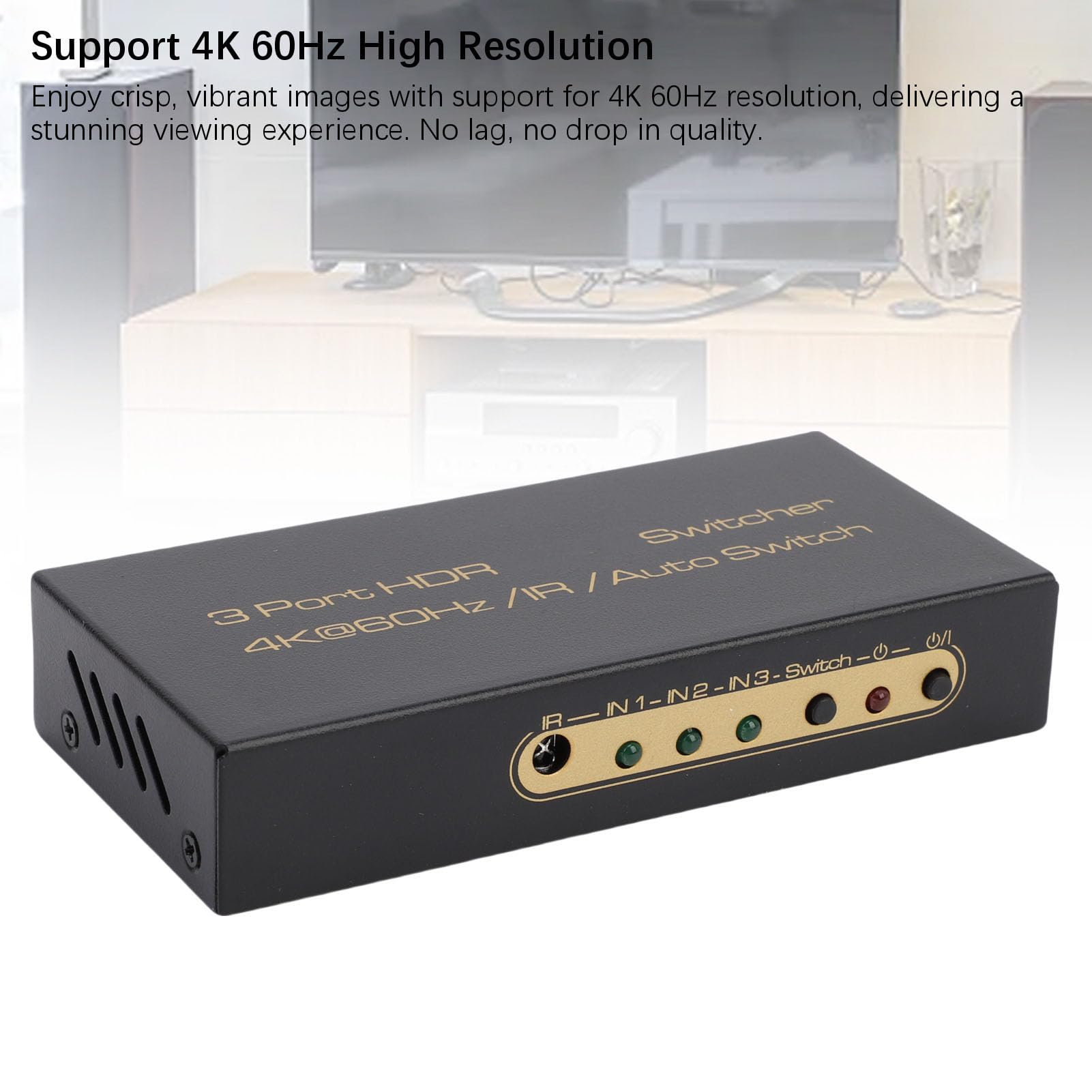 Luocute i HD M I, 3 w 1 Wyjście HD M I 4K 60 Hz z Pilotem na podczerwień, Obsługuje HDCP 2.2 HDR10 3D 2160 P 1080 P, Skrzynki Selektora -wideo dla TV Stick