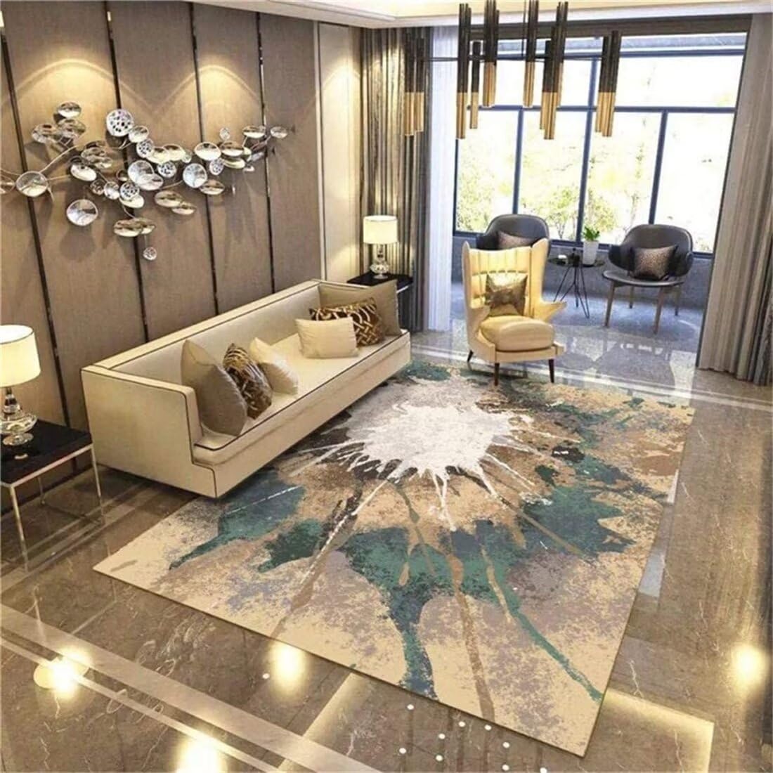 Tapis d'entrée intérieur 50x70cm antidérapant et absorbant pour l'entrée du salon