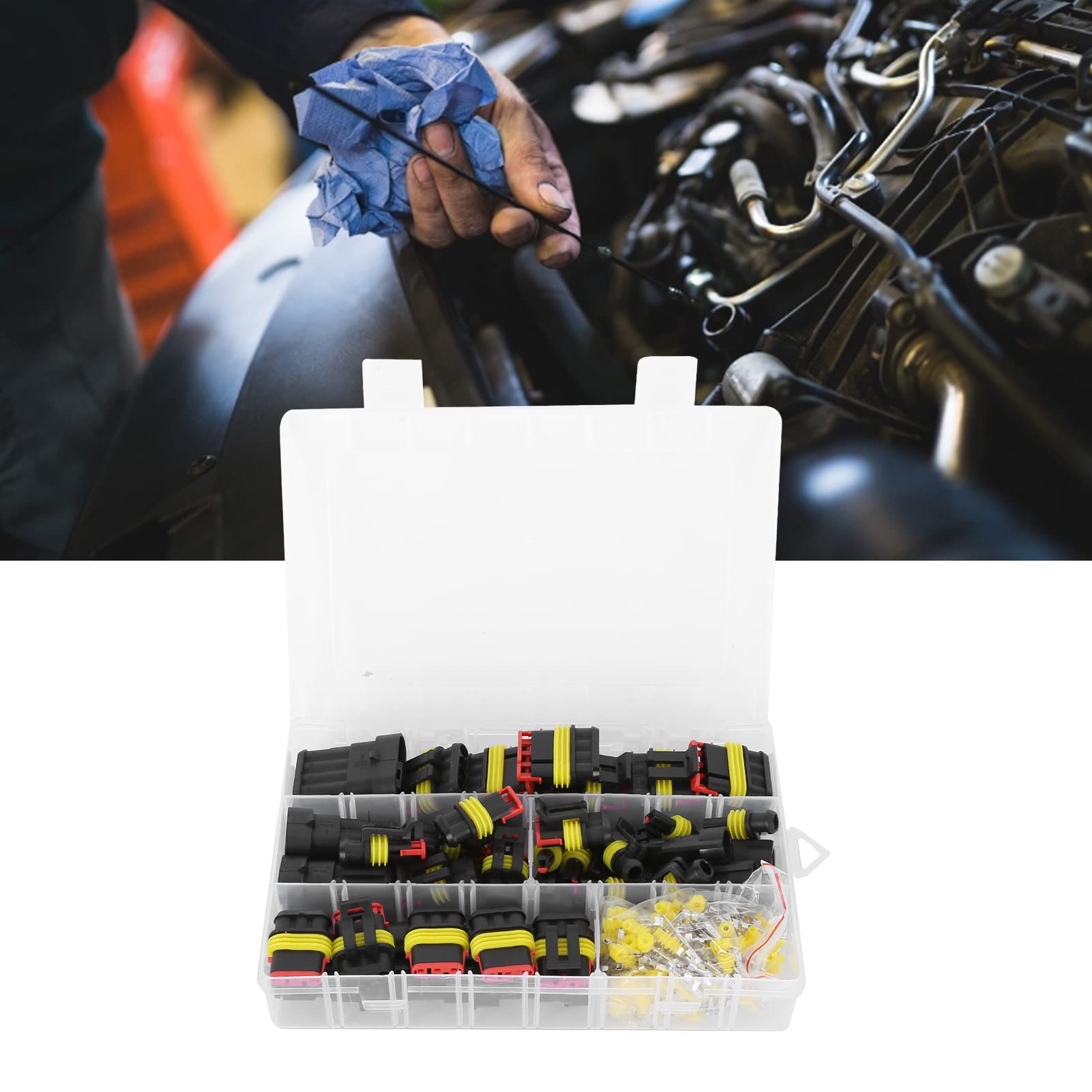 N/A 2,8 mm 6 P Set mit elektrischen Kabelverbindungen, für Auto, männlich, weiblich, Motorrad, Crimpklemmen, 20 Paar
