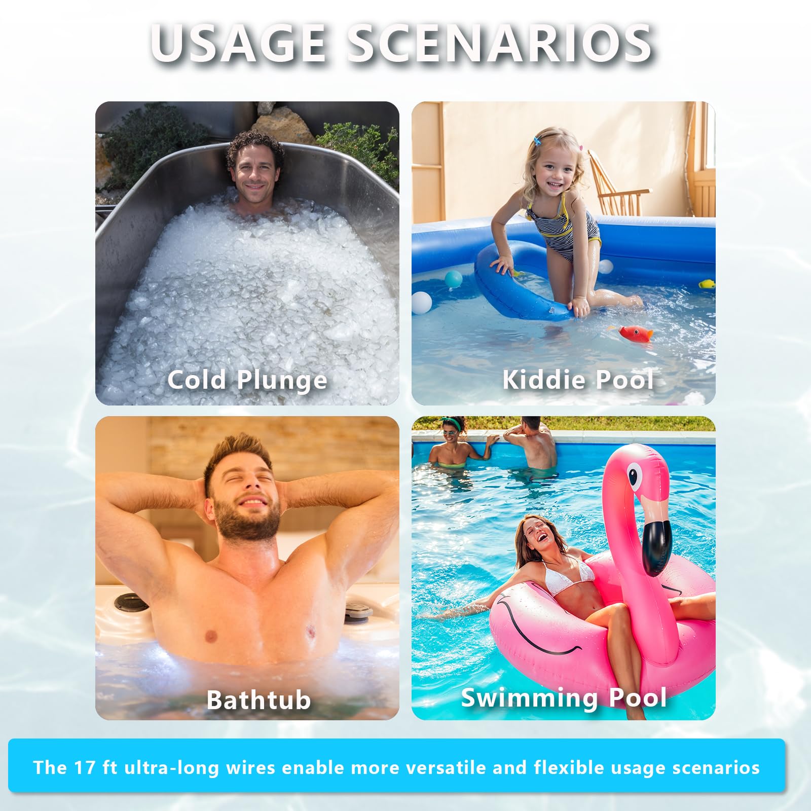 Luce UV per Stagno da 55W per 1892-19036 Litri, Luce UV per Acquario, Chiarificatore UV per Acqua per Stagno, Immersione Fredda, Stagno Koi, Acquario, Piscina e Vasca per Pesci per il Controllo delle
