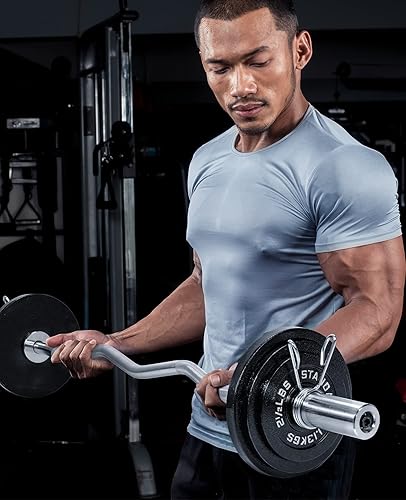 Miniatura 6 de AboveGenius Juego de pesas olímpicas de hierro fundido de 2 pulgadas para entrenamiento de fuerza, levantamiento de pesas y crossfit en casa y