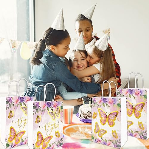 Miniatura 5 de 16 bolsas de mariposa para fiestas de mariposas, bolsa de regalo, bolsa de regalo con temática de mariposa dorada, suministros de fiesta de
