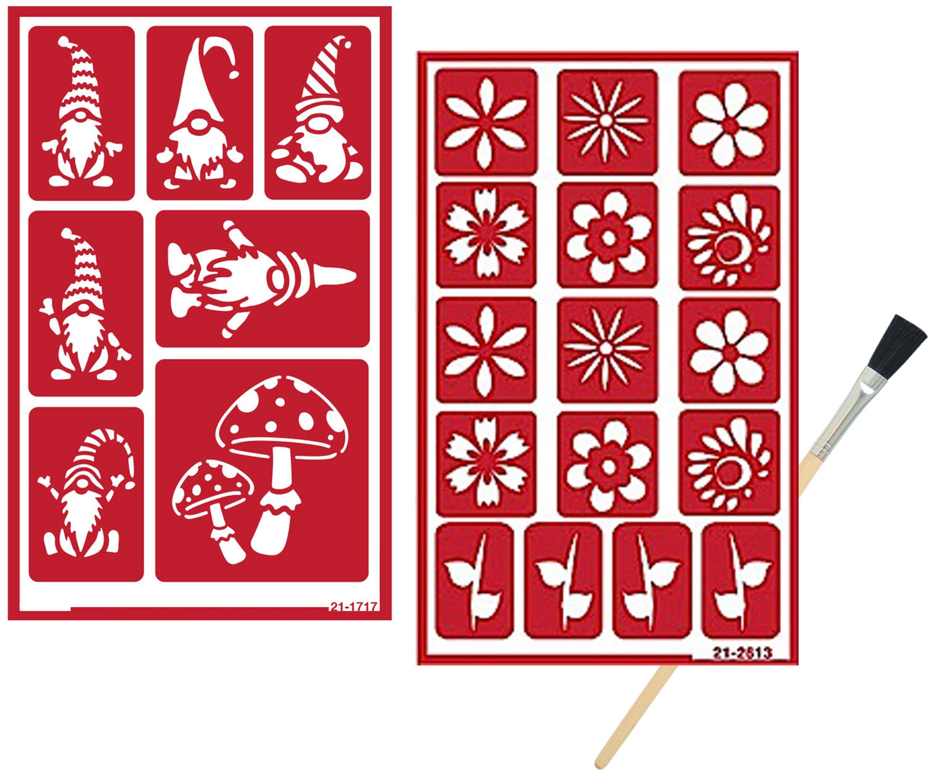 amazon-com-2-etch-reusable-glass-etching-stencils-gnome-and-flower-themed-stencil-floral-theme-design-set-includes-brush-arts-crafts-sewing